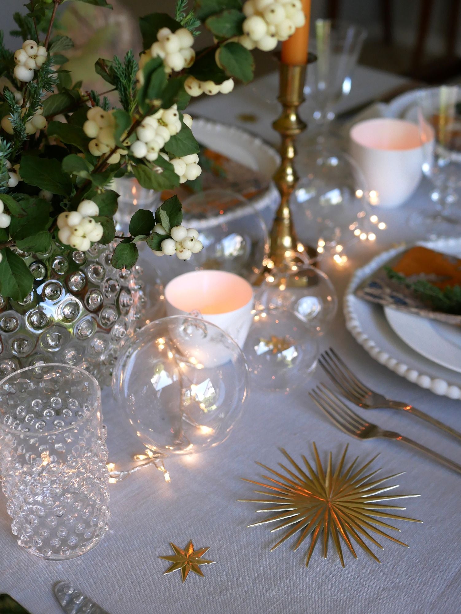 Tischdekoration Glitzer