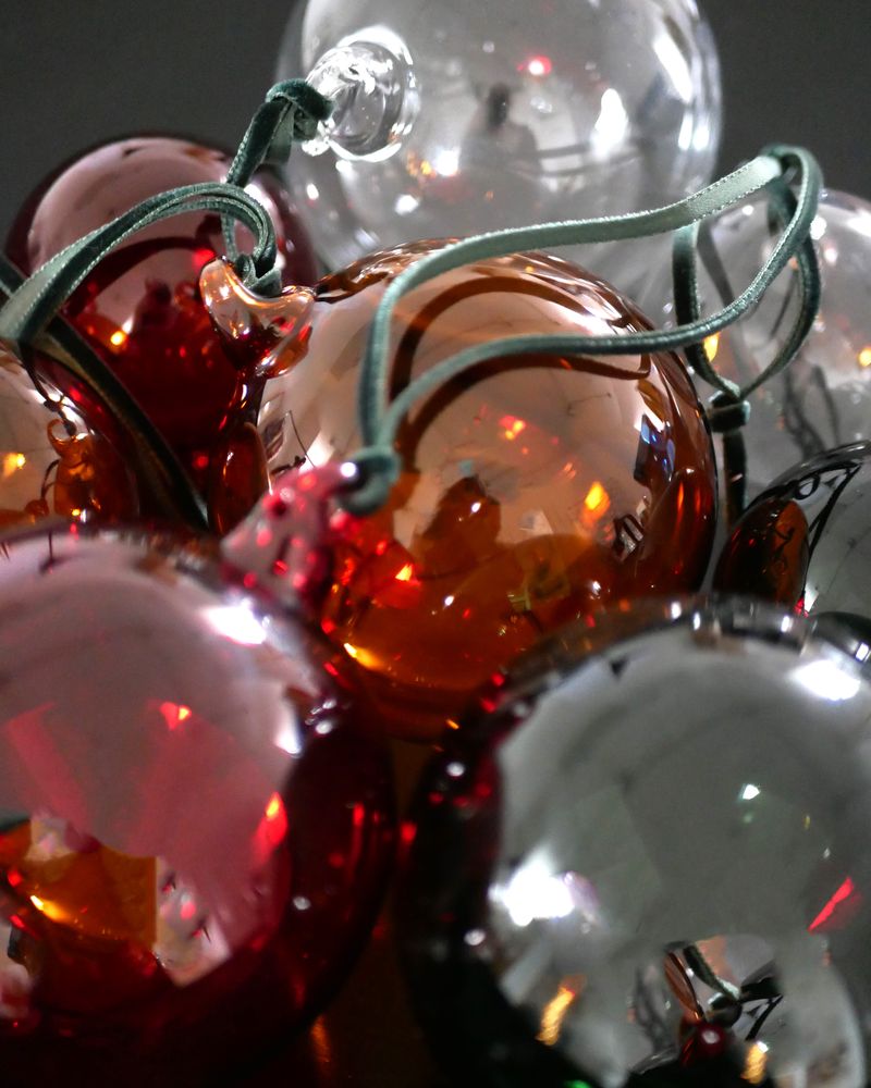 Glaskugel - mundgeblasen, dunkelgrün