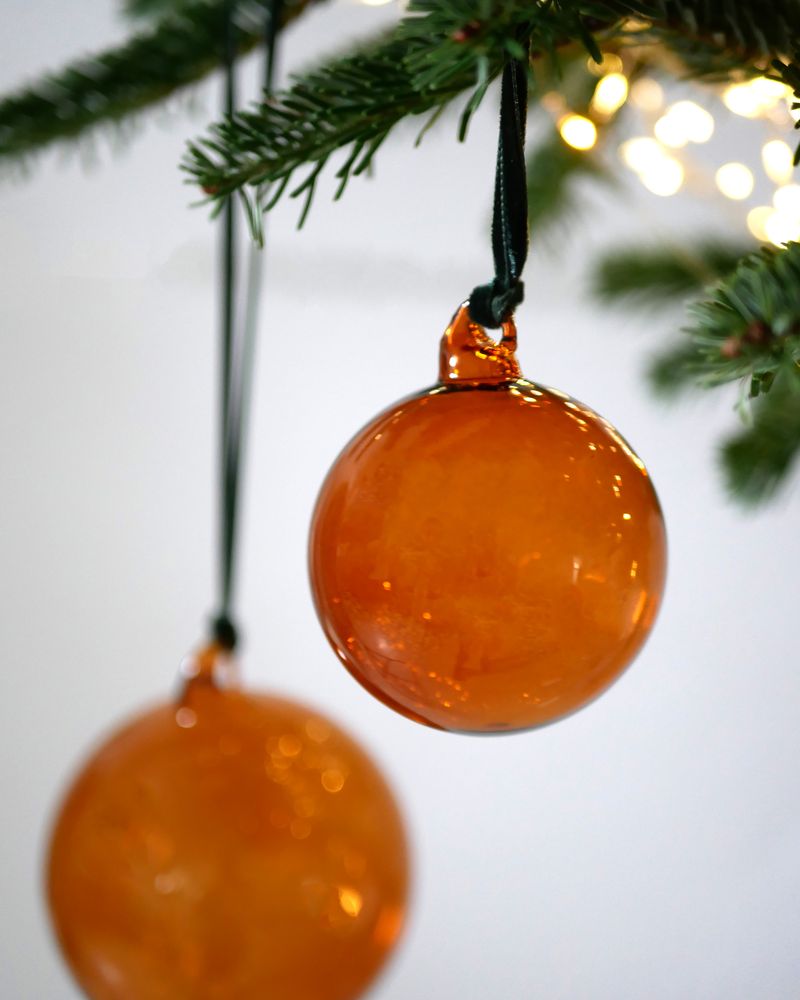 Glaskugel - mundgeblasen, Goldgelb