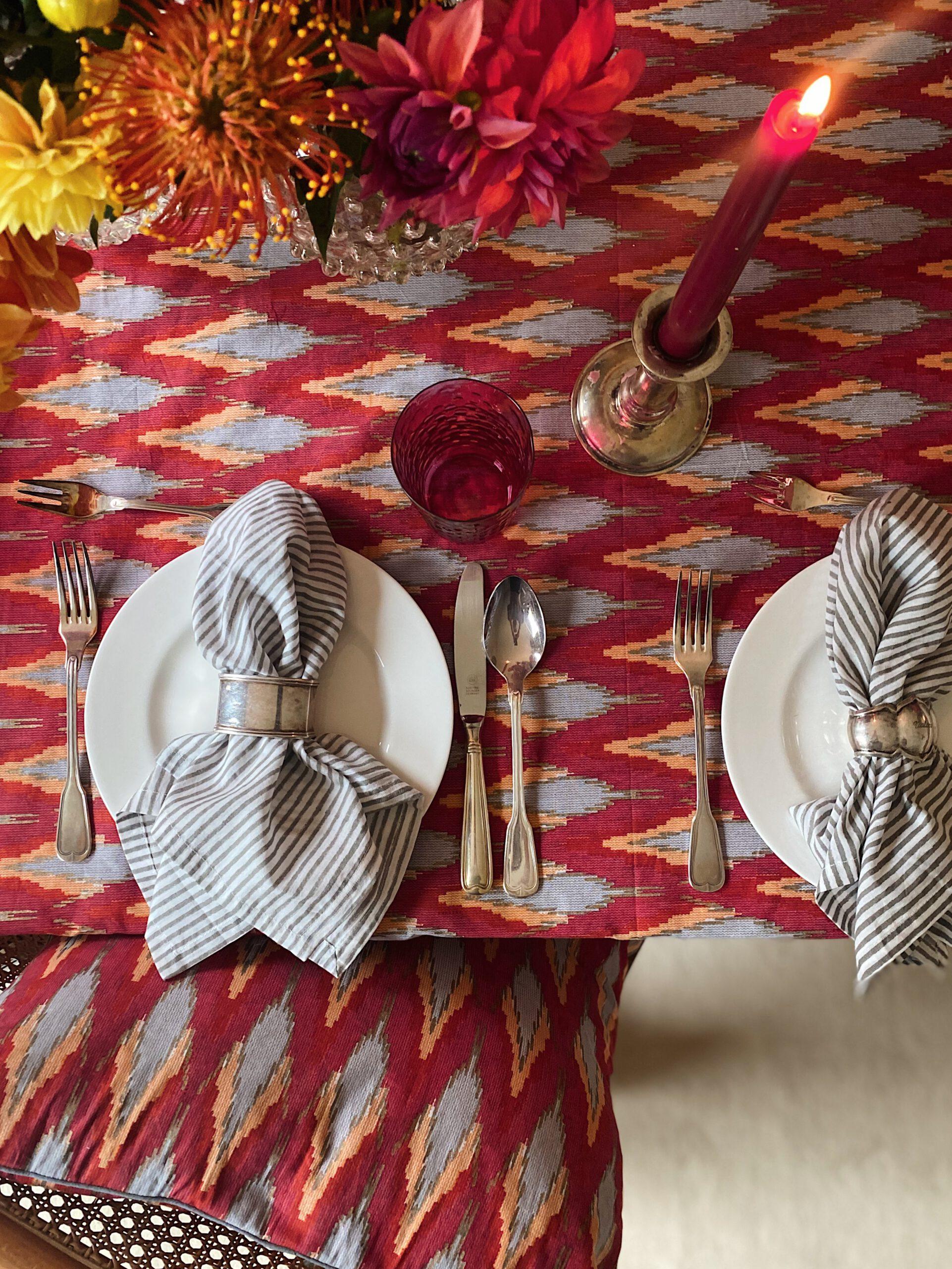 Lackierte Tafelkerzen in Bordeaux - Zweier-Set