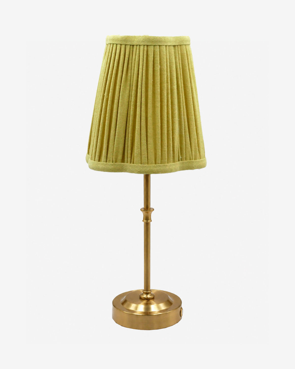 Akku-Tischleuchte "Paris" in Gold mit plissiertem Schirm