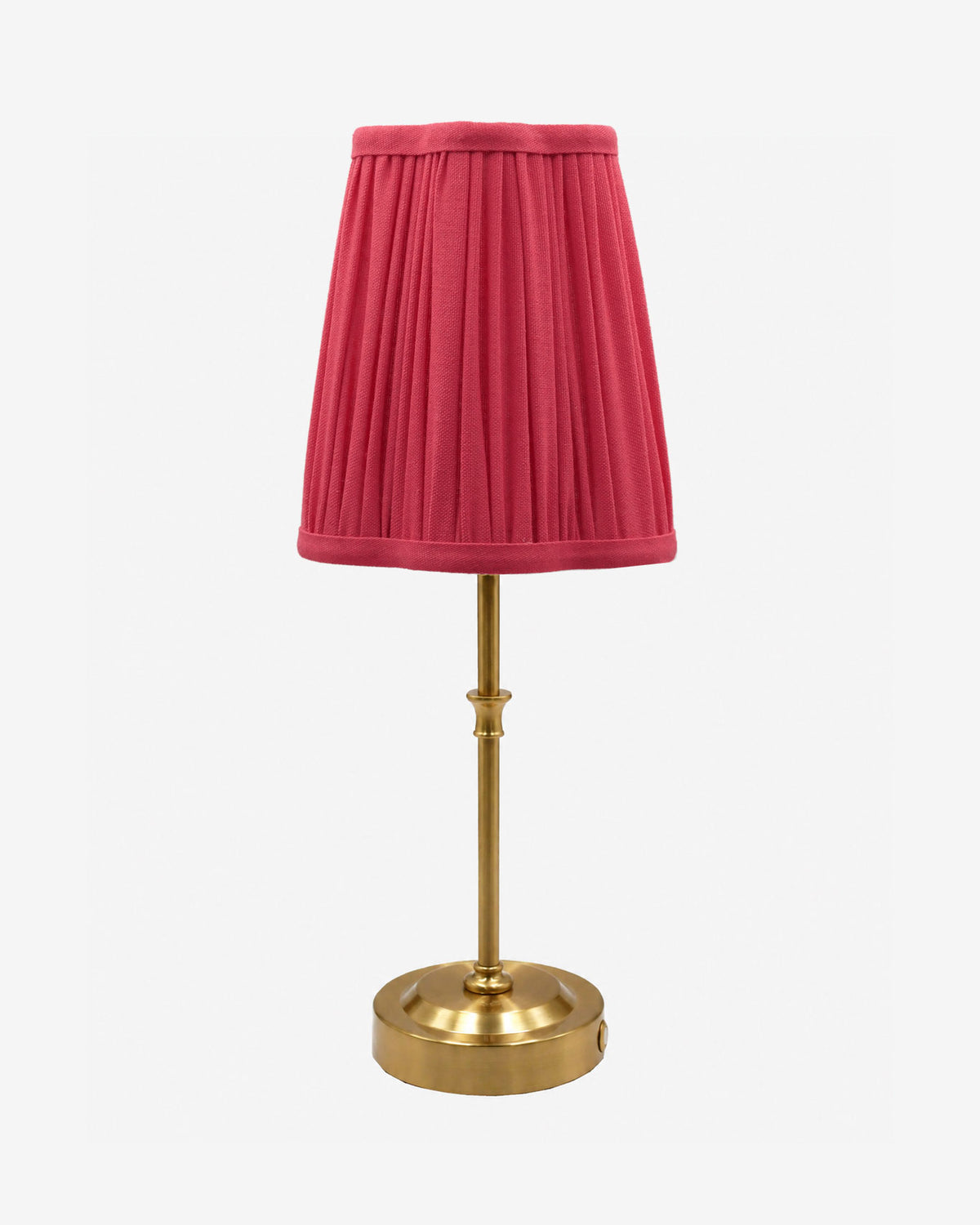 Akku-Tischleuchte "Paris" in Gold mit plissiertem Schirm