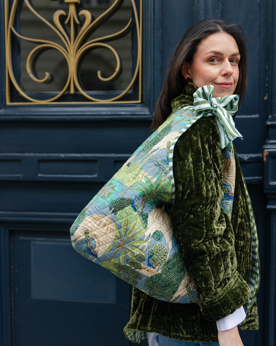 Bow Bag "Amalfi" mit Extra Täschchen - grün