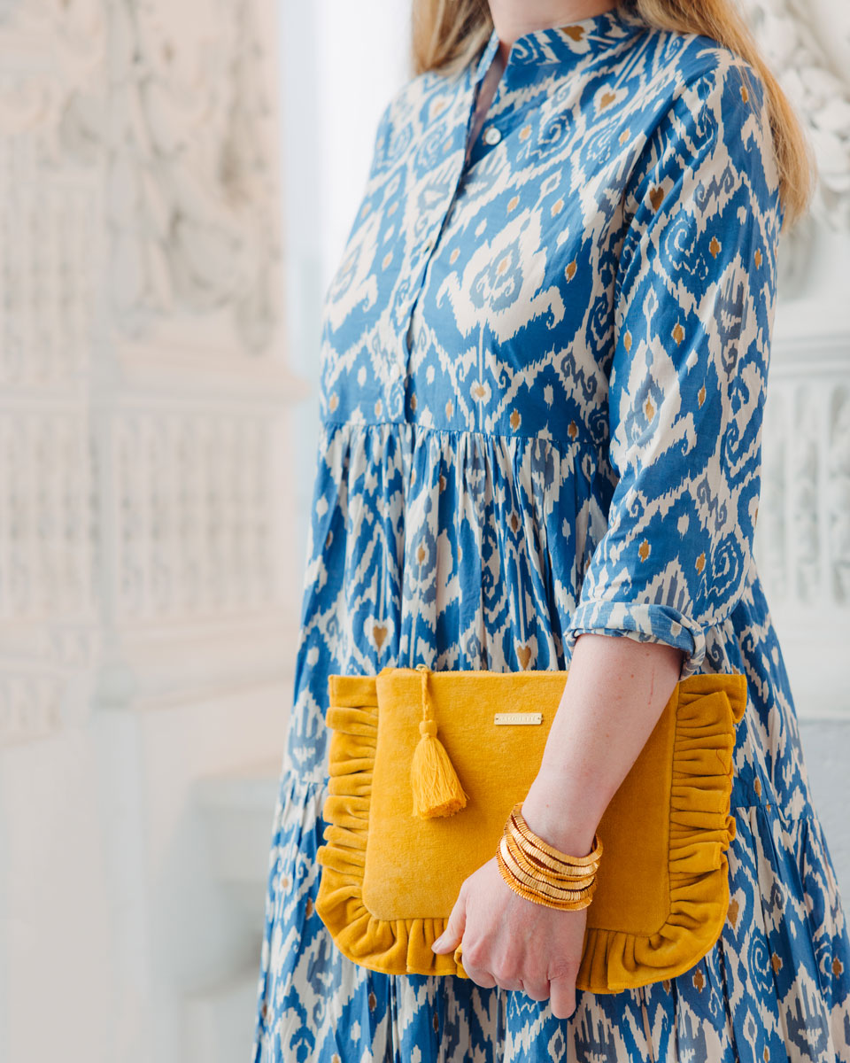 Samt-Täschchen Gelb