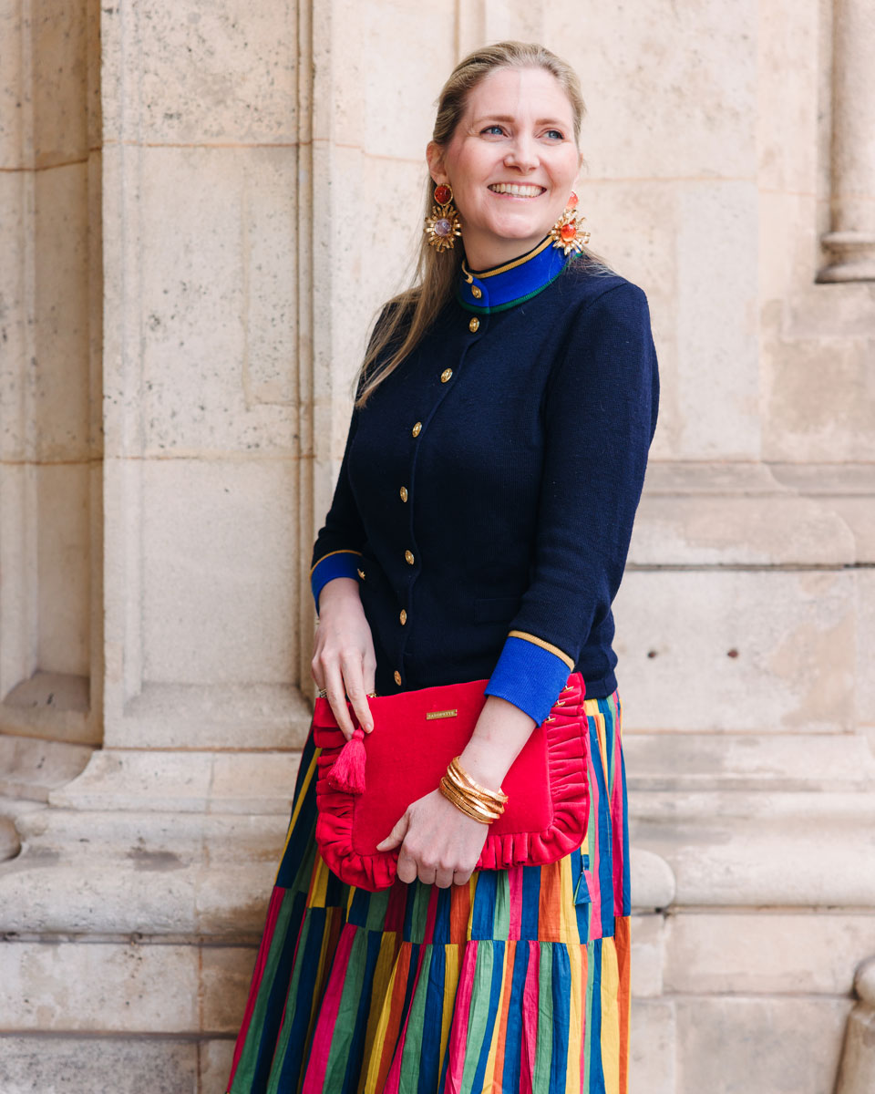 Samt-Täschchen Himbeerrot