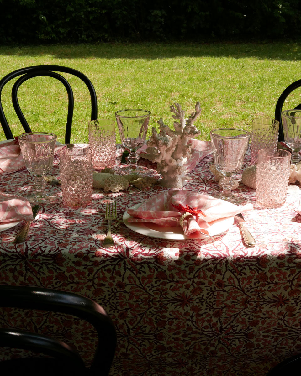 Blockprint Tischdecke "Corallo"