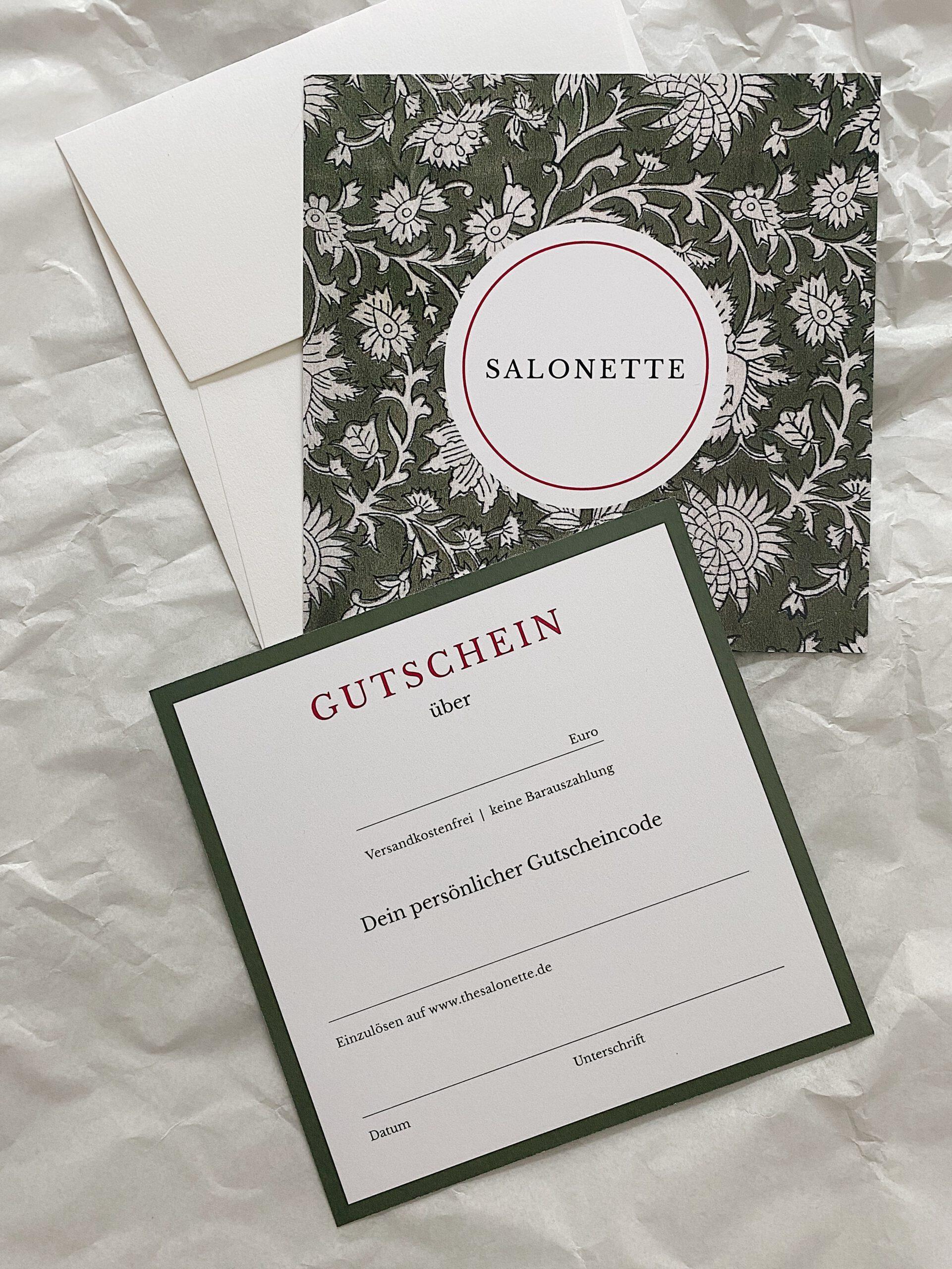 Geschenk-Gutschein fürs Salonette Studio vor Ort