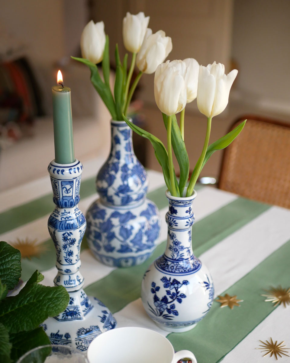 Porzellan Vasen "Delfter Blau" - 3 Varianten