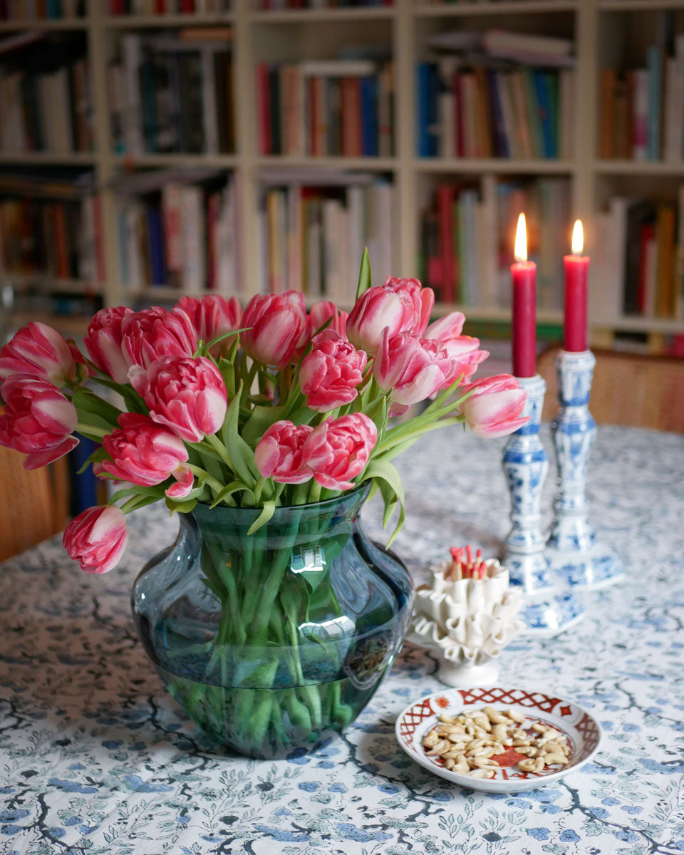Große Vase in Rauchblau