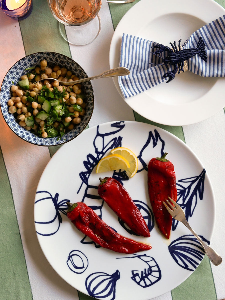 Serviettenring aus Stroh - Bretonischer Hummer