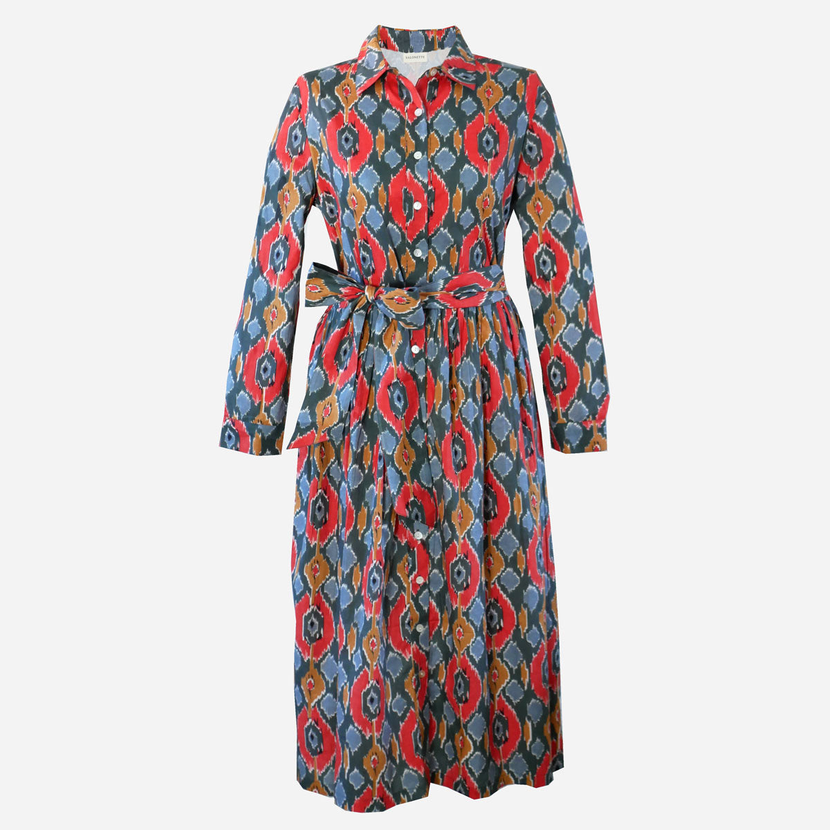 Letzte Größen: Blusenkleid "Elisa" mit Ikatmuster