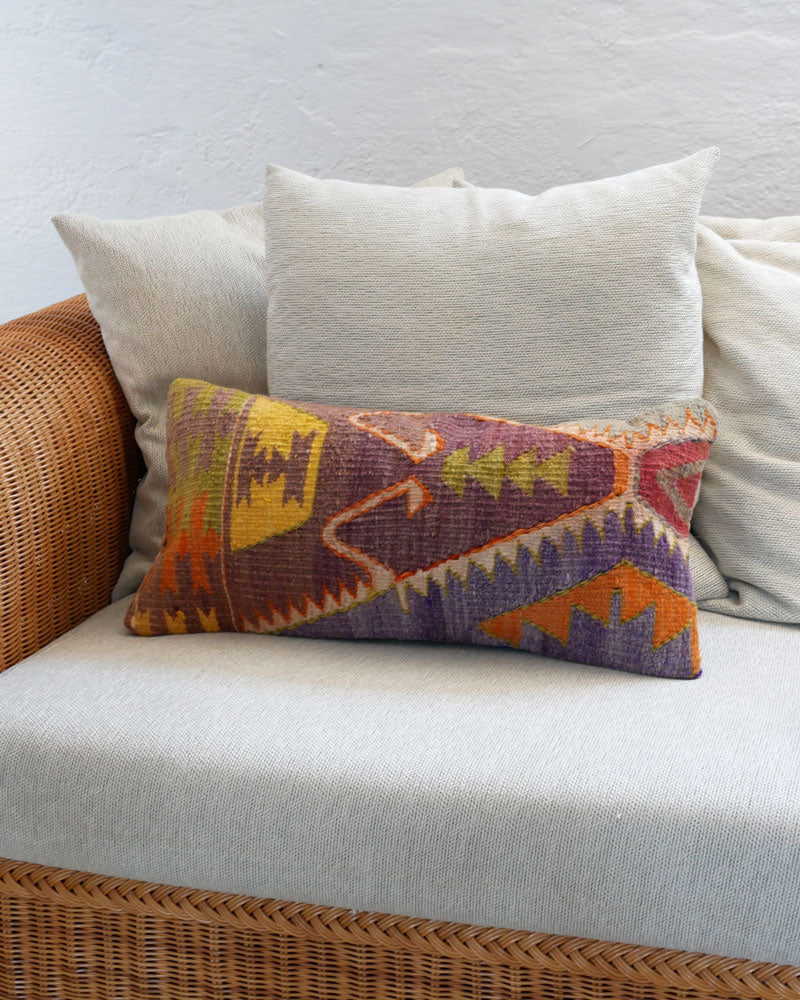 Kelim-Kissen 60 x 30 cm mit bunten Mustern