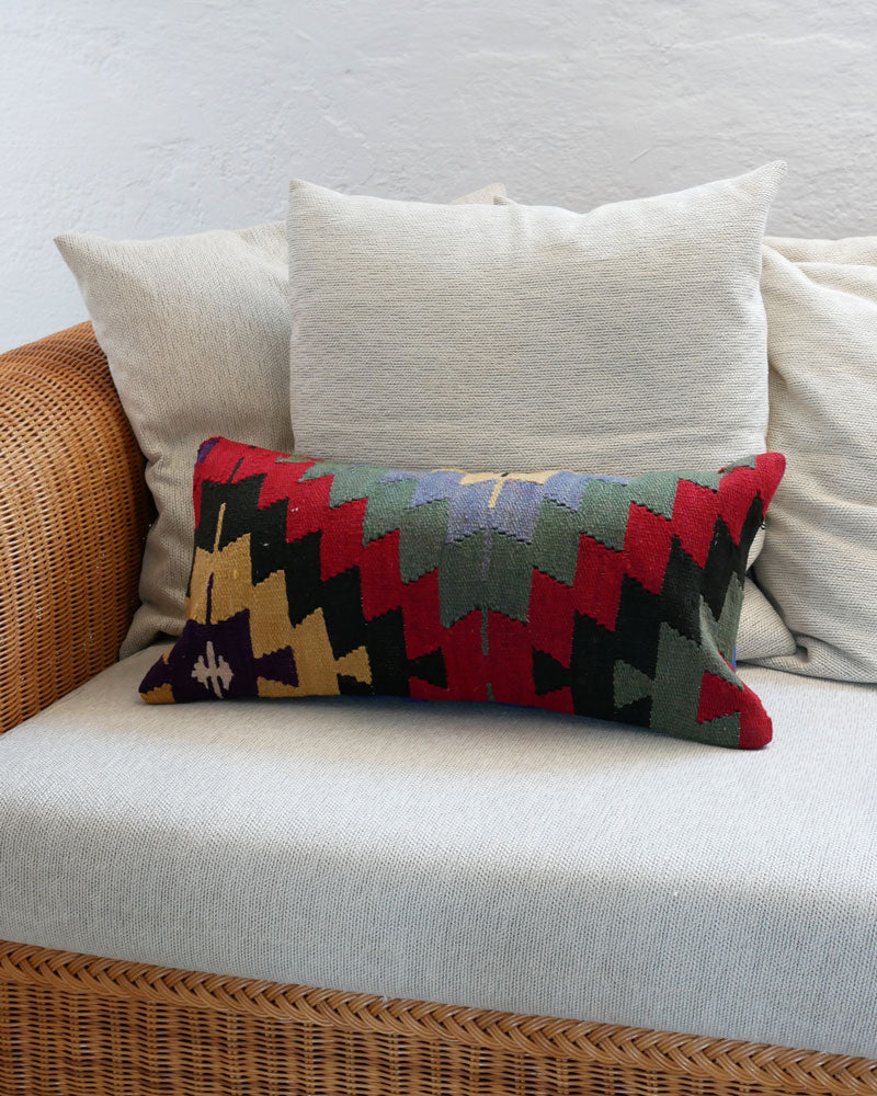 Kelim-Kissen 60 x 30 cm mit bunten Mustern