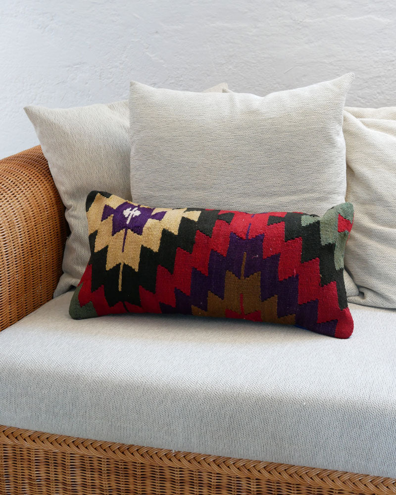 Kelim-Kissen 60 x 30 cm mit bunten Mustern