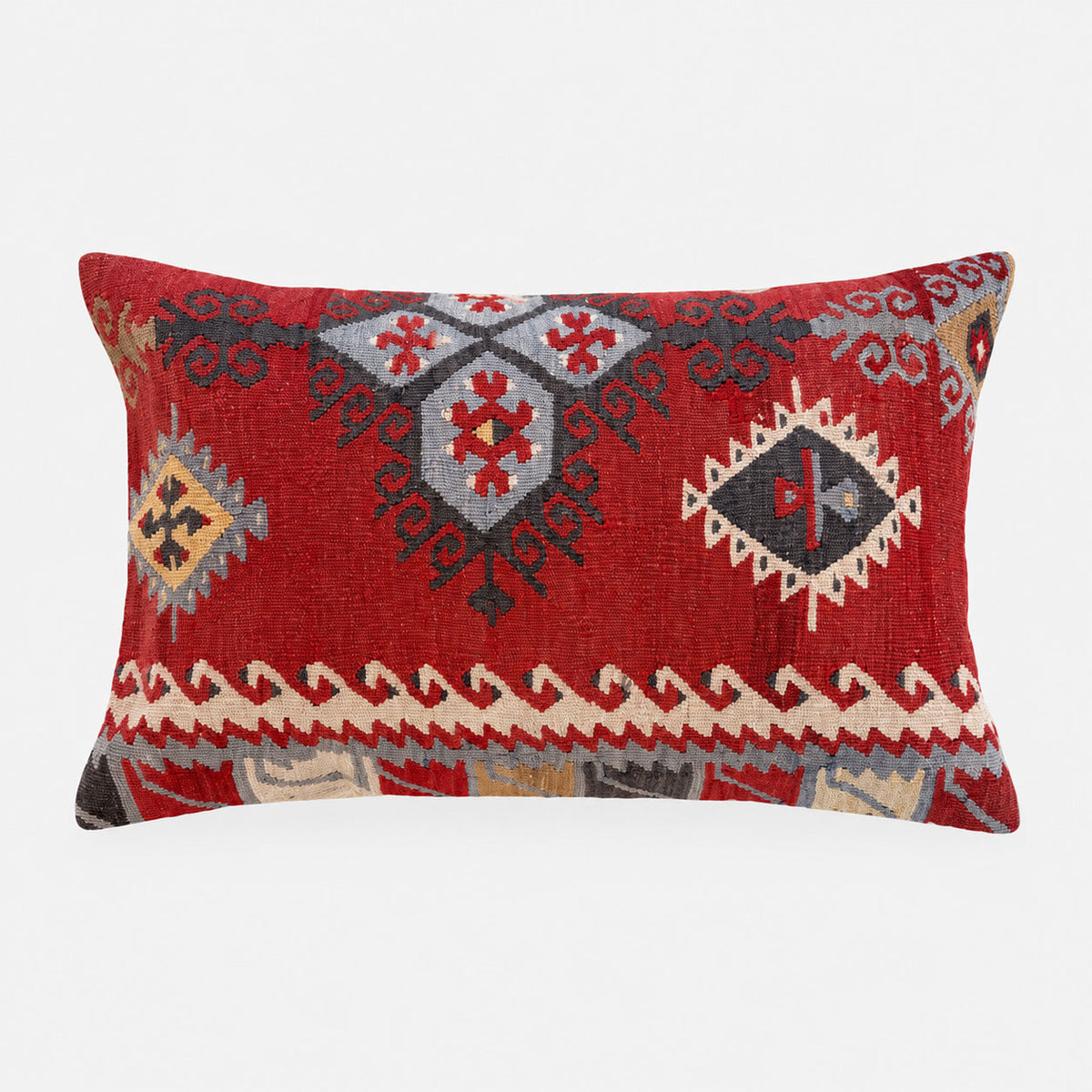 Kelim-Kissen 60 x 40 in blau und rot - sechs Varianten