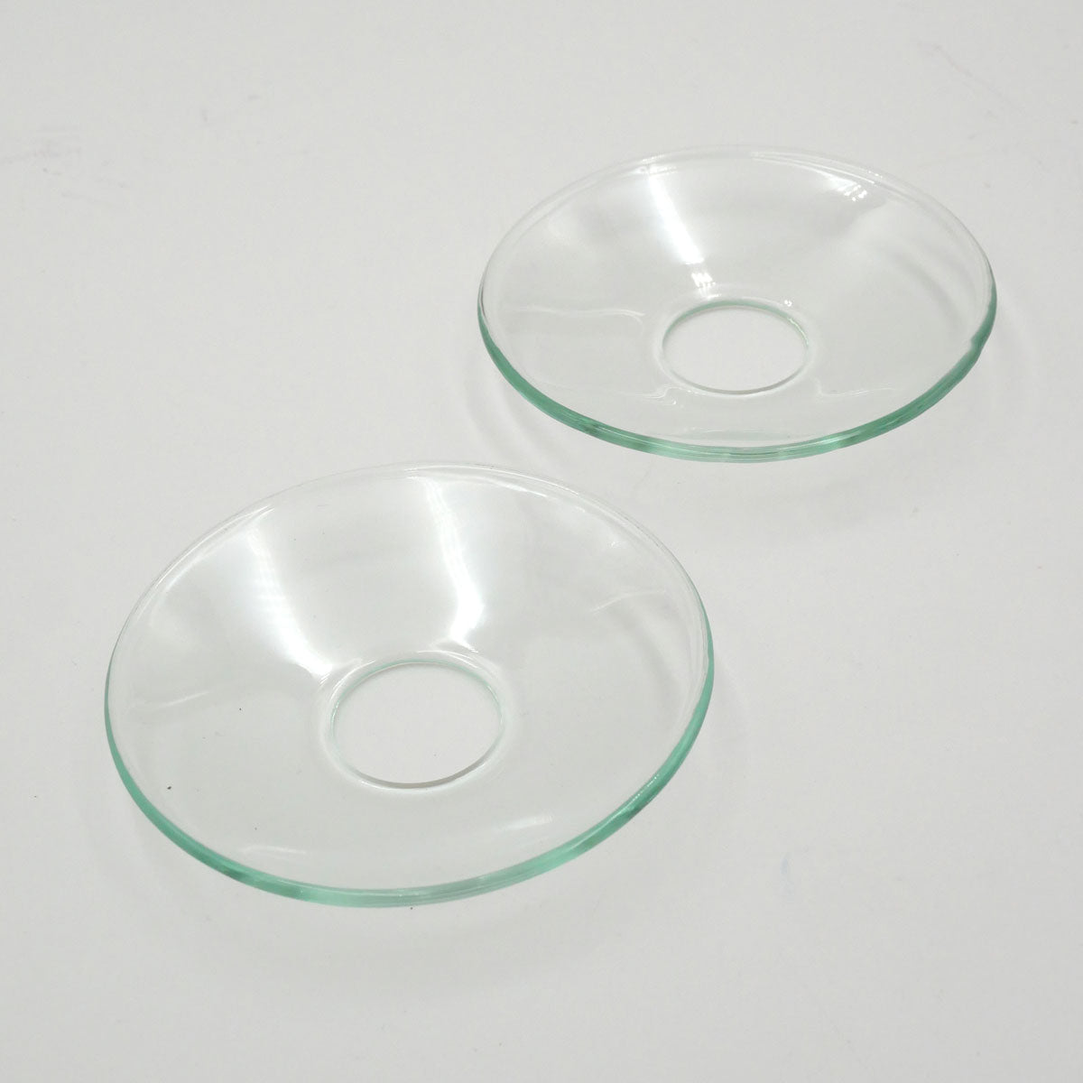 Kerzenmanschetten aus Glas - mundgeblasen, weiß