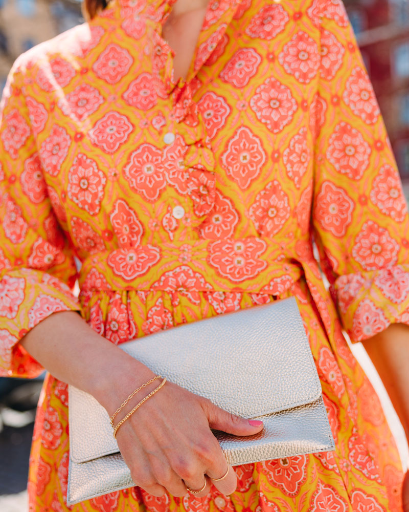 Kleid mit Volantkragen "Leonie" in Sonnengelb