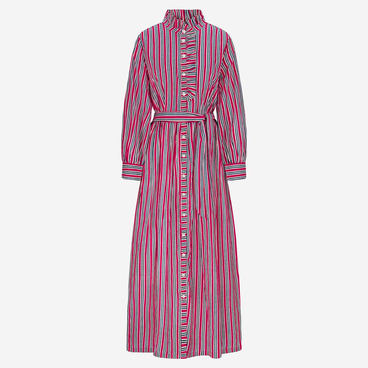 Kleid mit Volantkragen "Leonie" mit Streifen