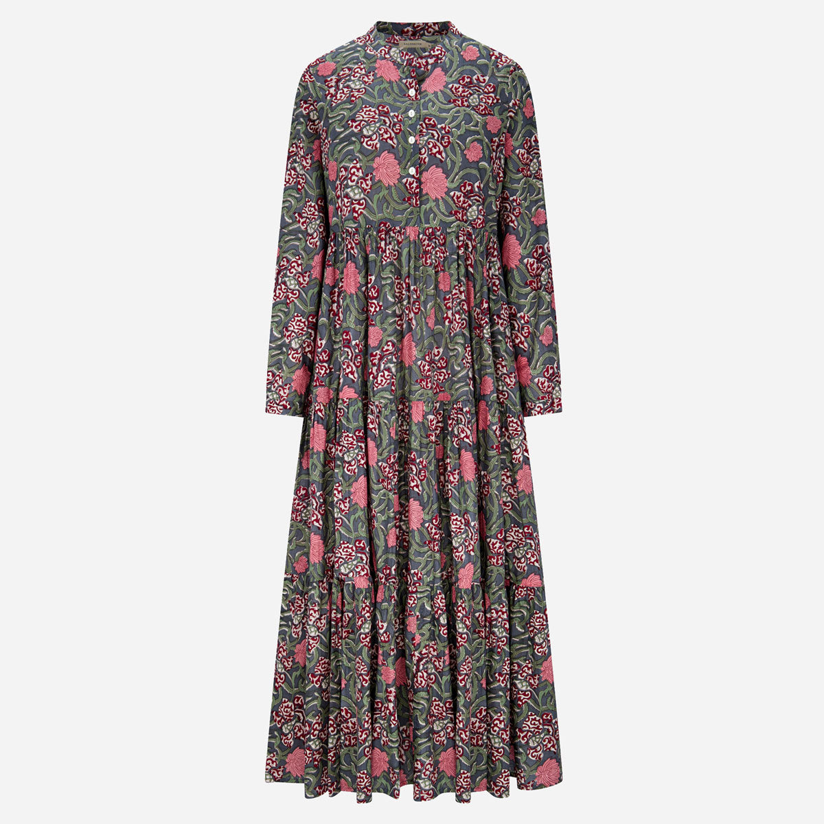 Maxikleid "Maxima" mit blauem Muster