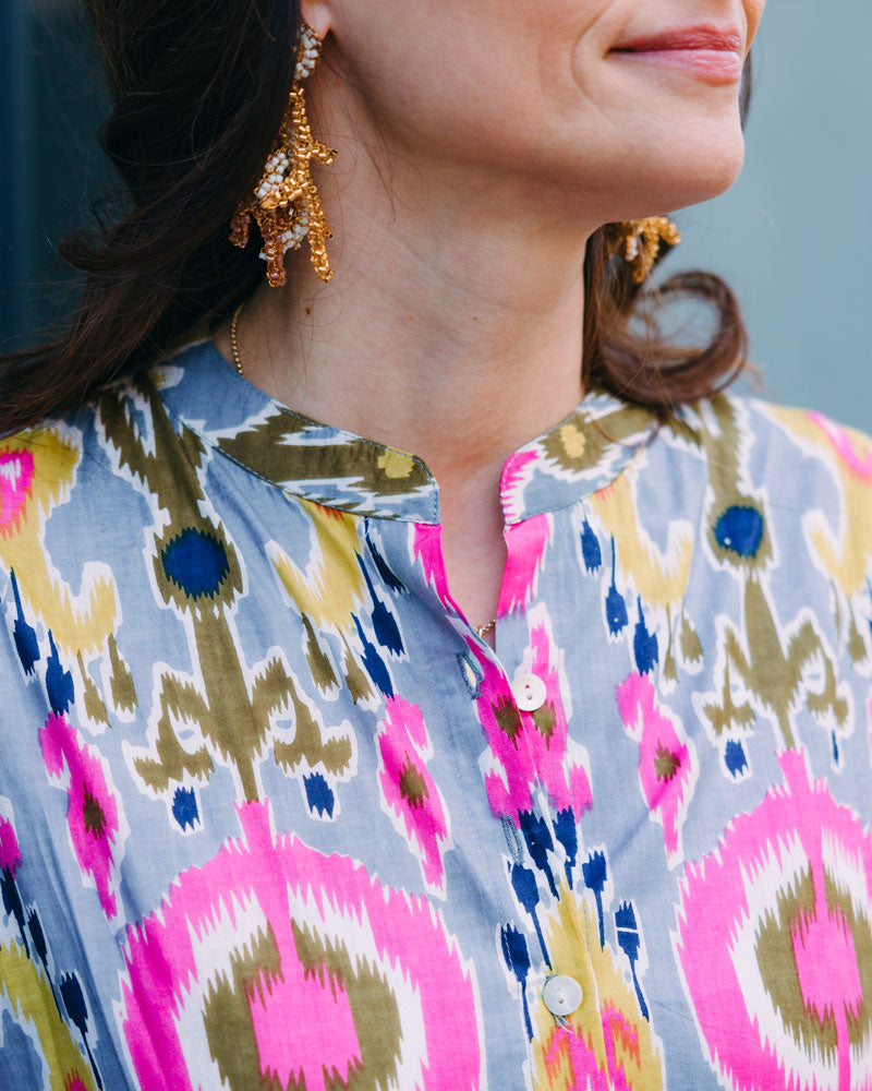 Letzte Größen: Kleid "Maxima" in Royal Ikat