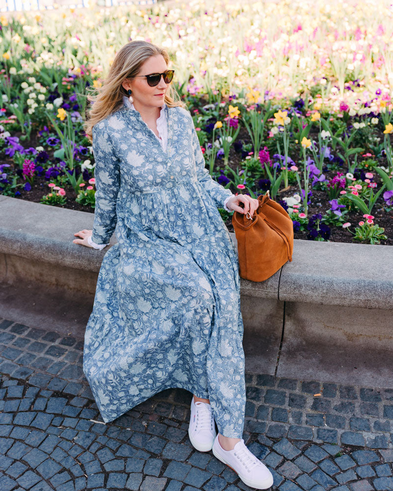 Maxikleid "Maxima" in blaugrau