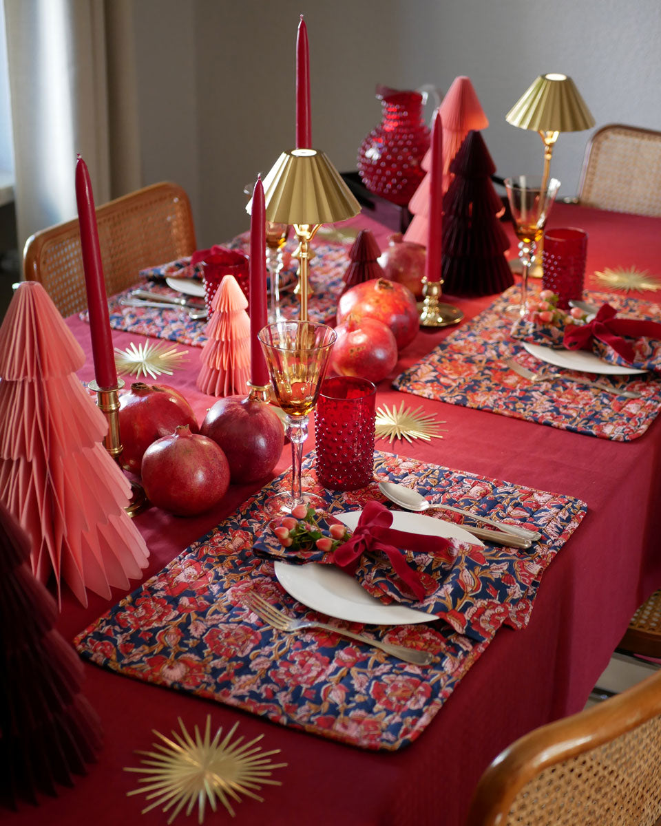 Leinen Tischdecke Bordeaux