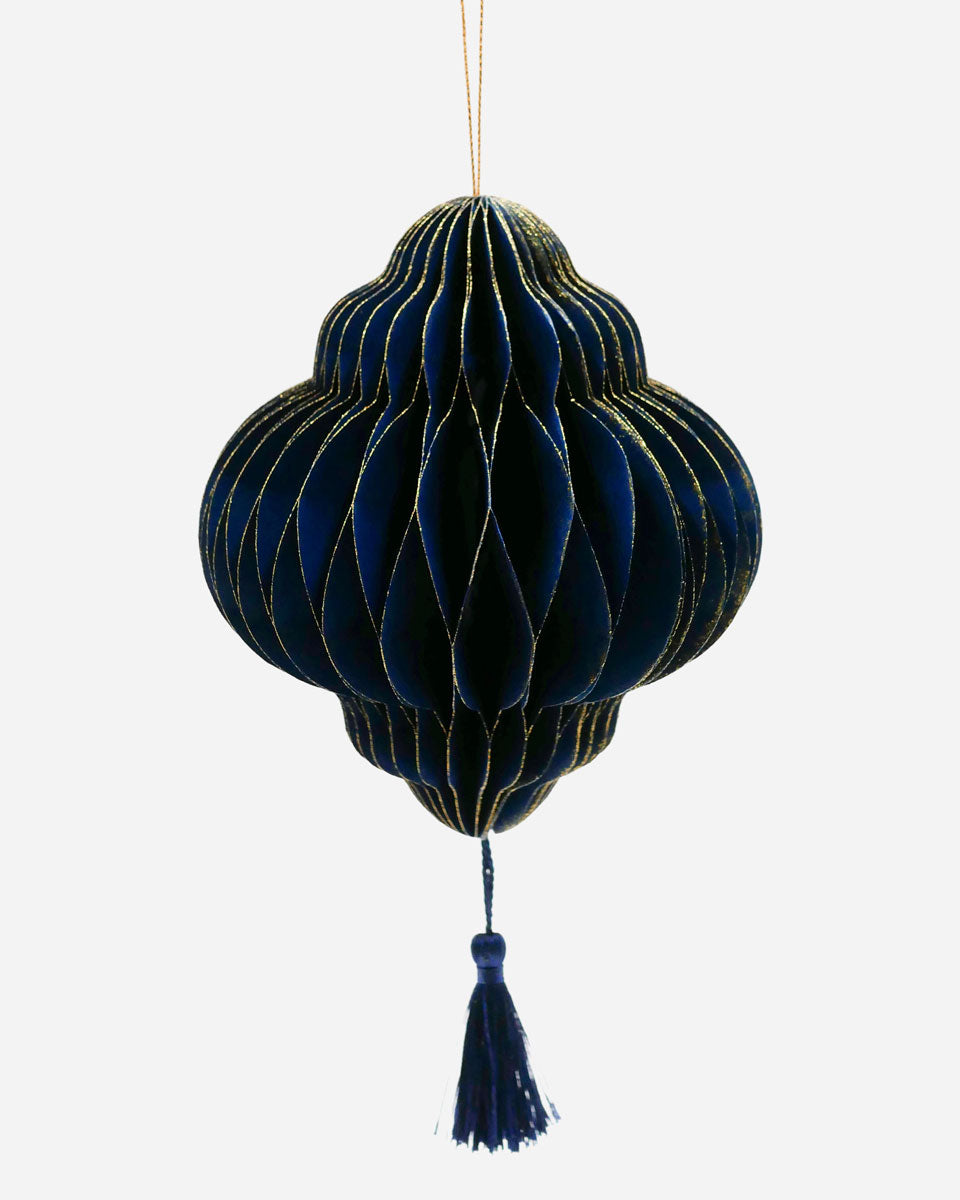Ornament aus Wabenpapier - Dunkelblau