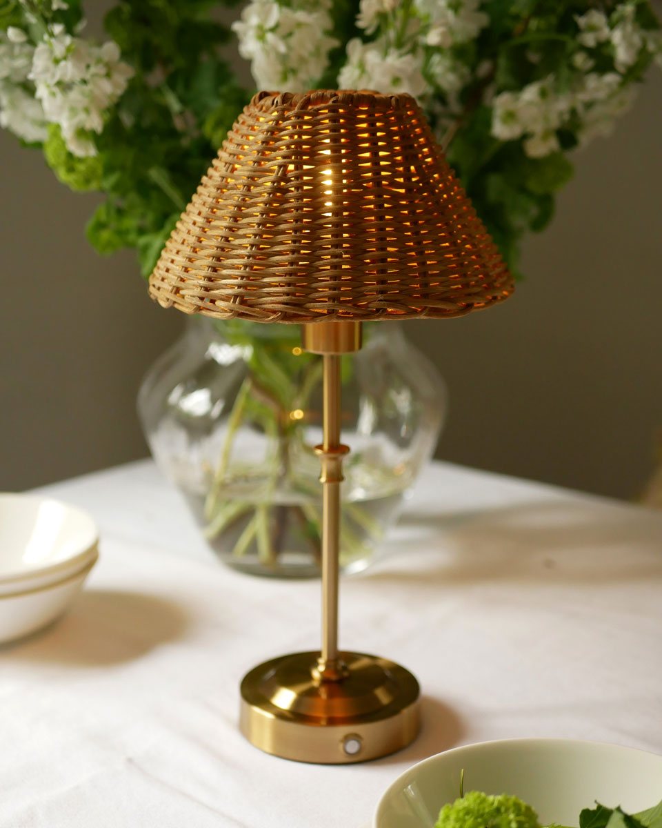 Lampenfuß "Paris" in Gold - Akkuleuchte in zwei Größen