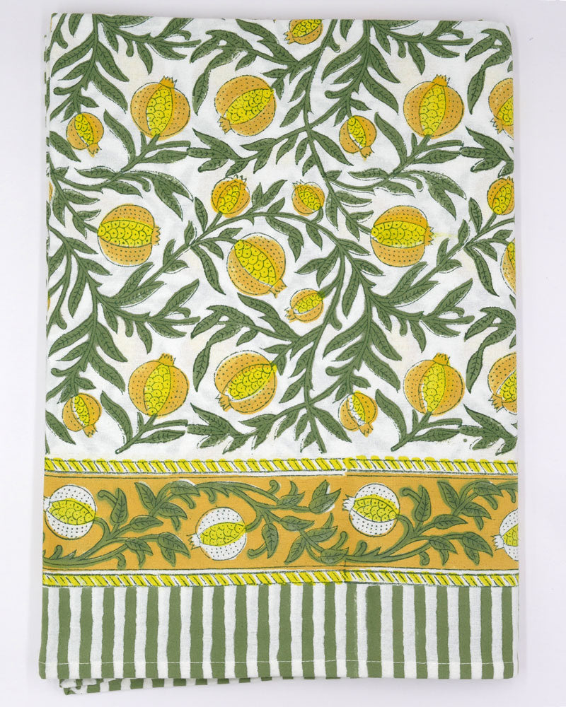 Blockprint Tischdecke "Limonetta"
