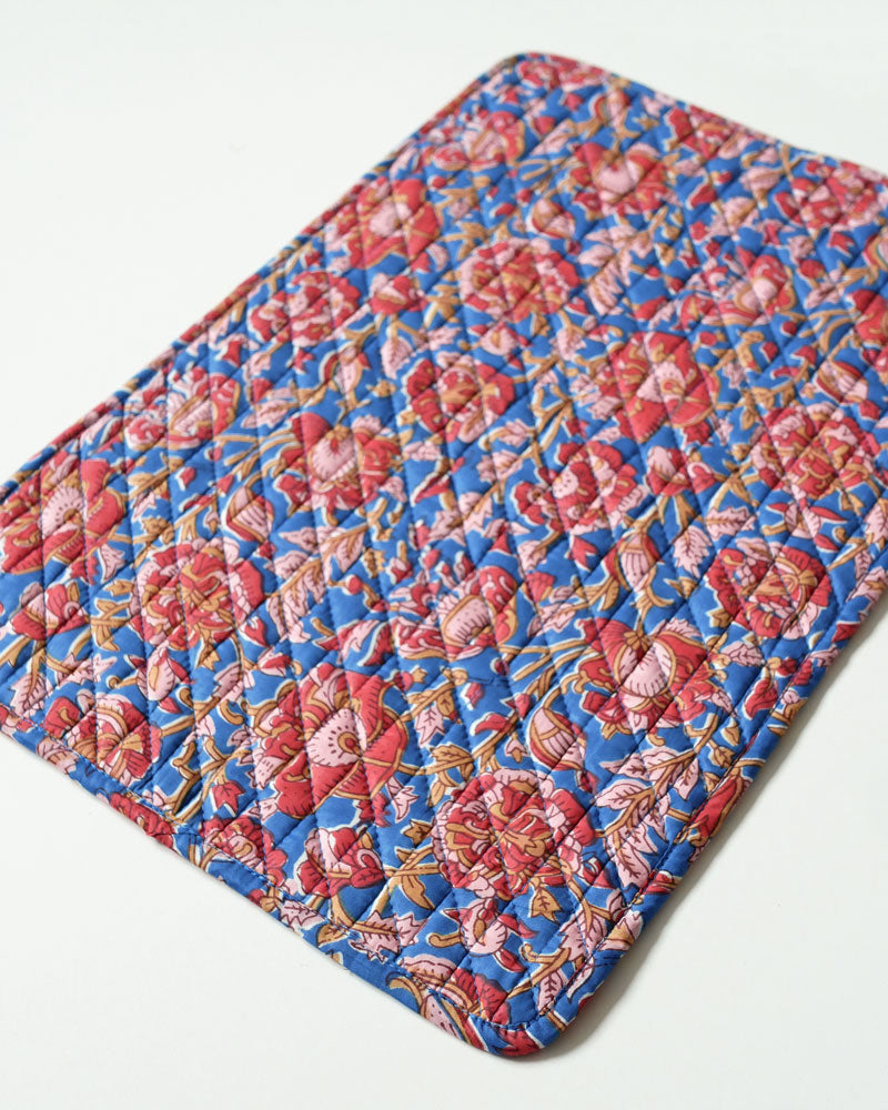 Abgesteppte Tischsets "Velluto" königsblau - Zweier-Set