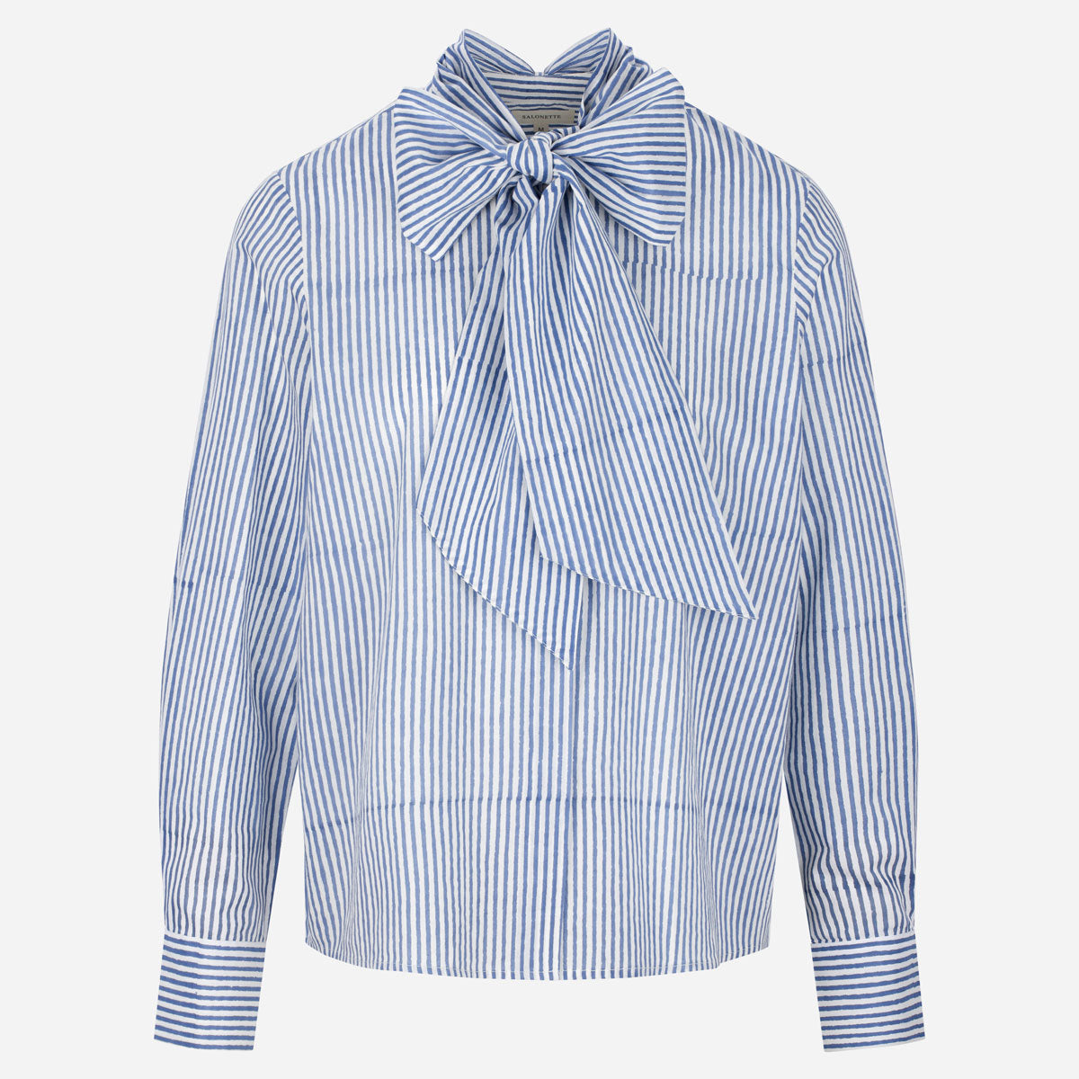 Bluse "Cleo" in Blau & Weiß