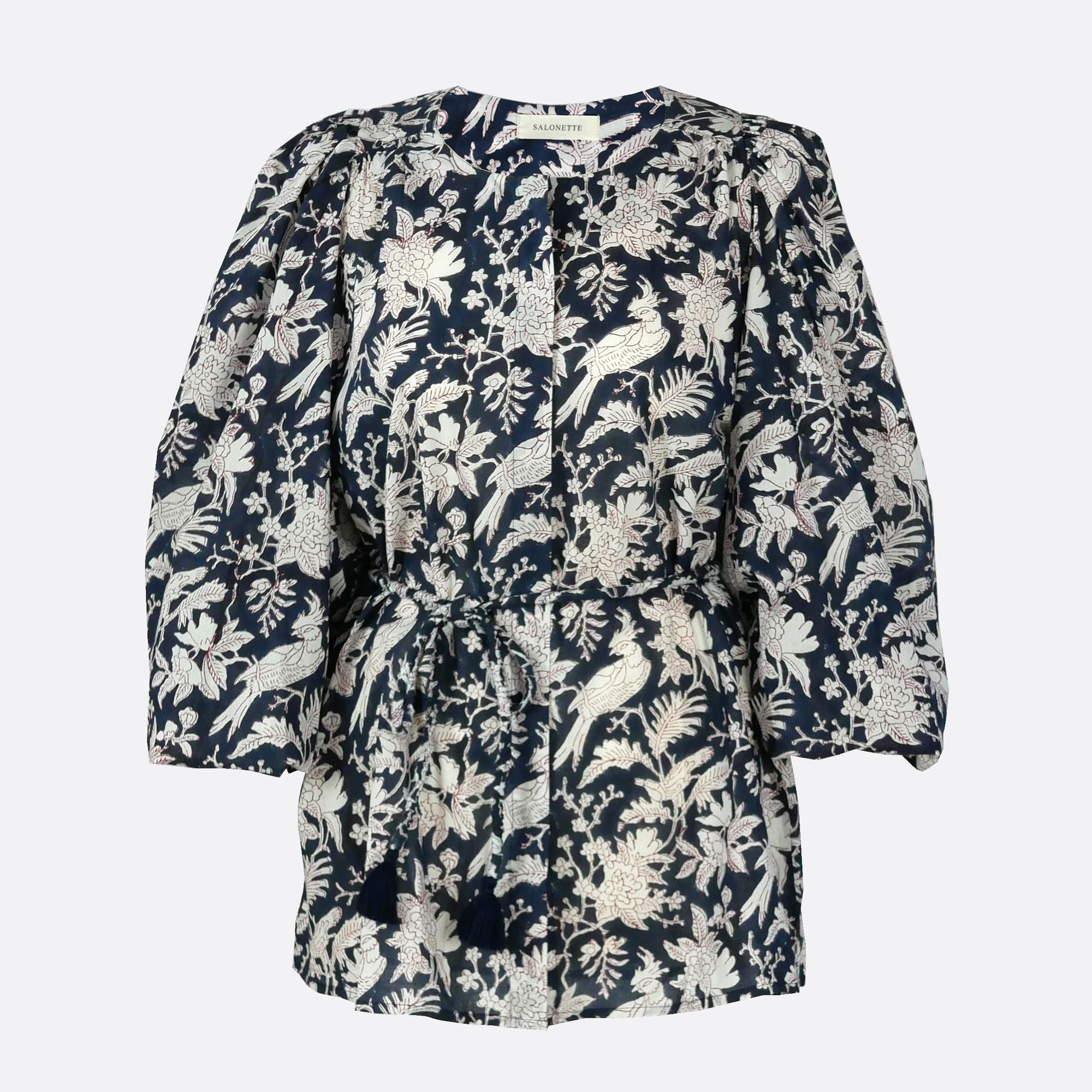 Bluse "Navy Parrot"