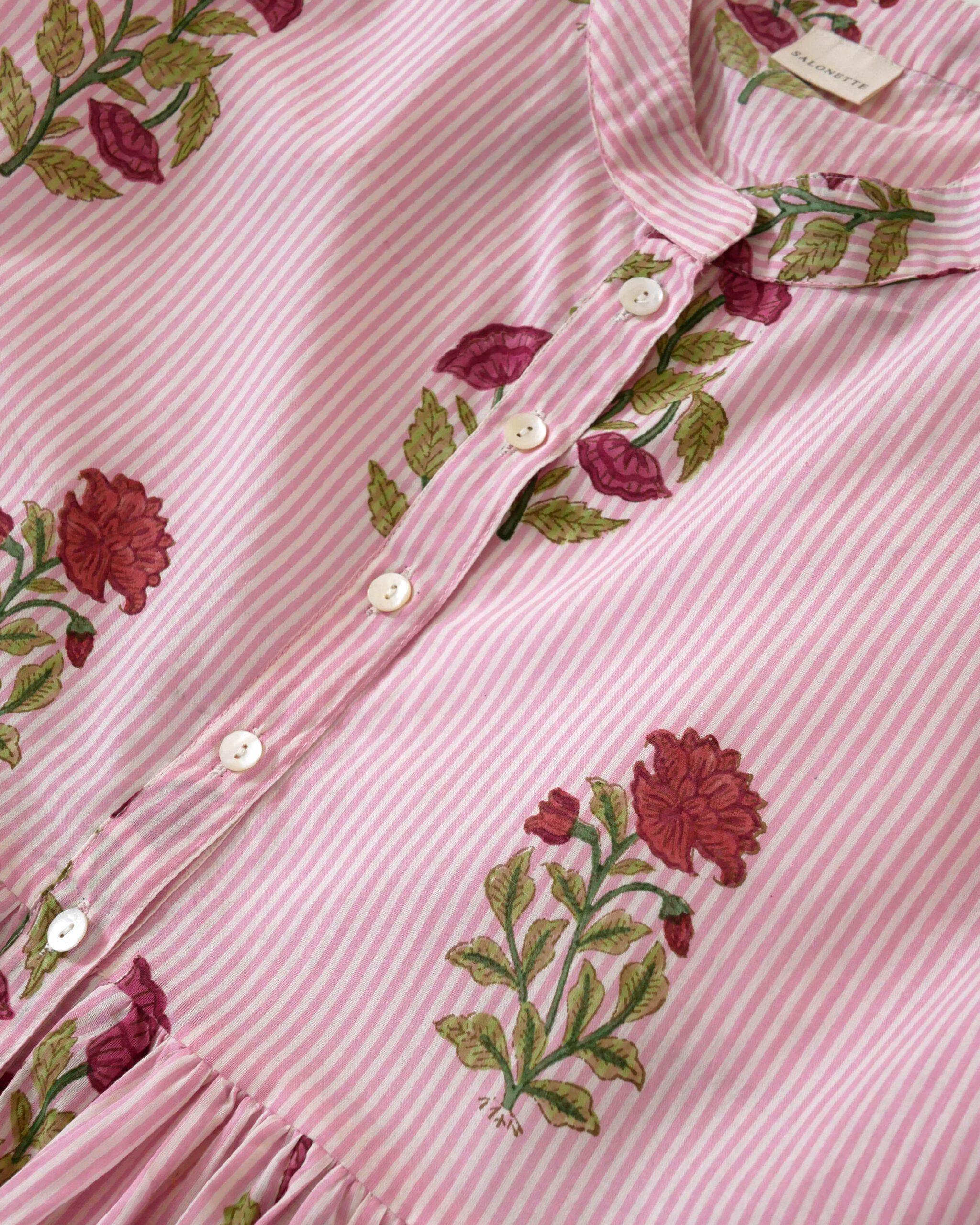 Bluse "Pina" mit rosa Streifen