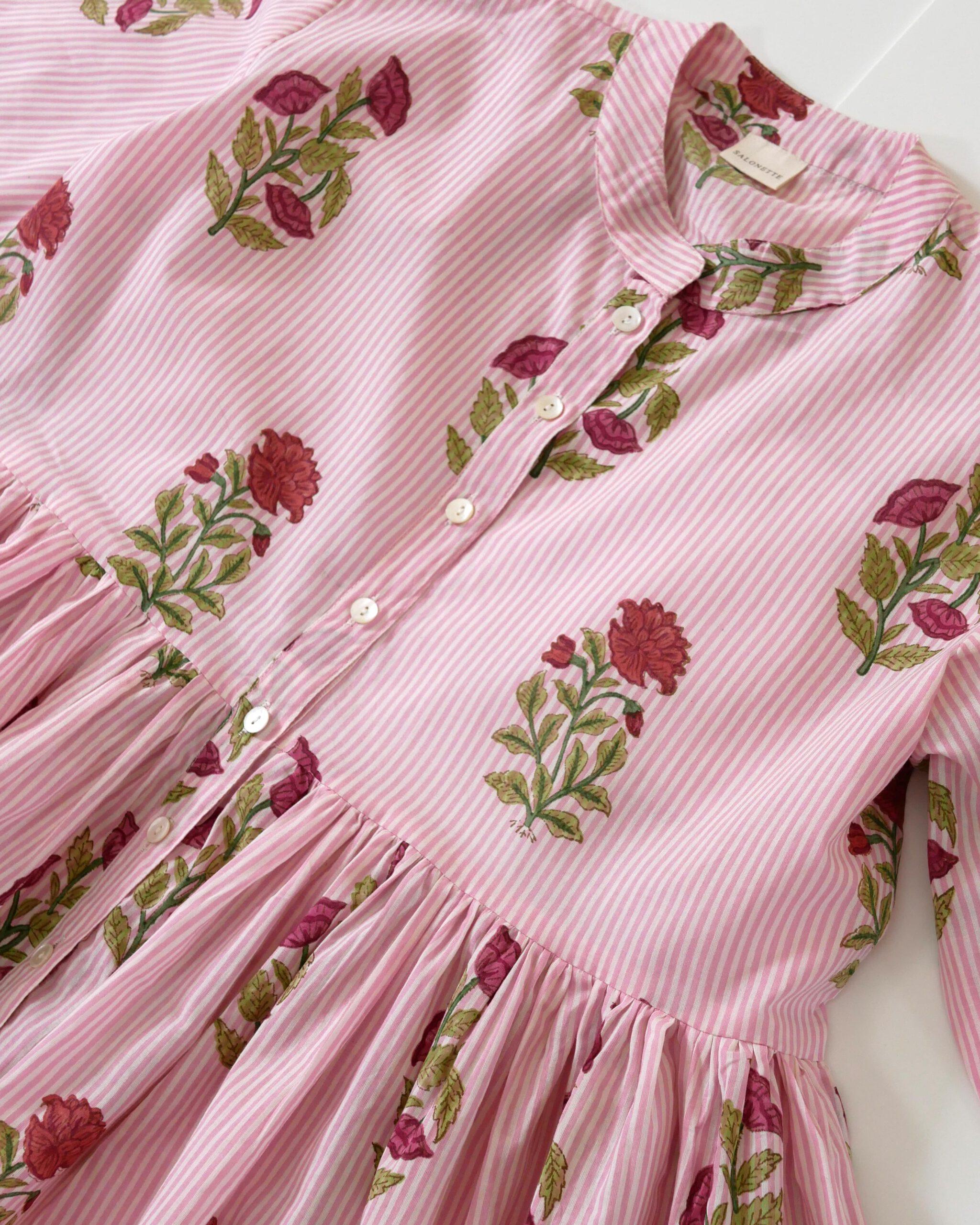 Bluse "Pina" mit rosa Streifen