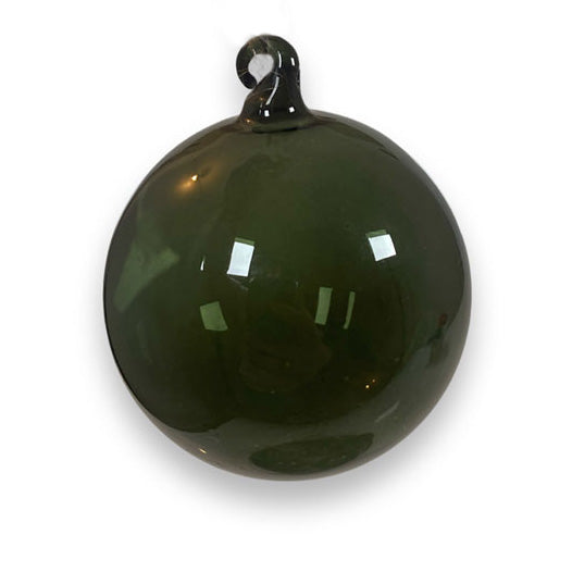 Glaskugel - mundgeblasen, dunkelgrün