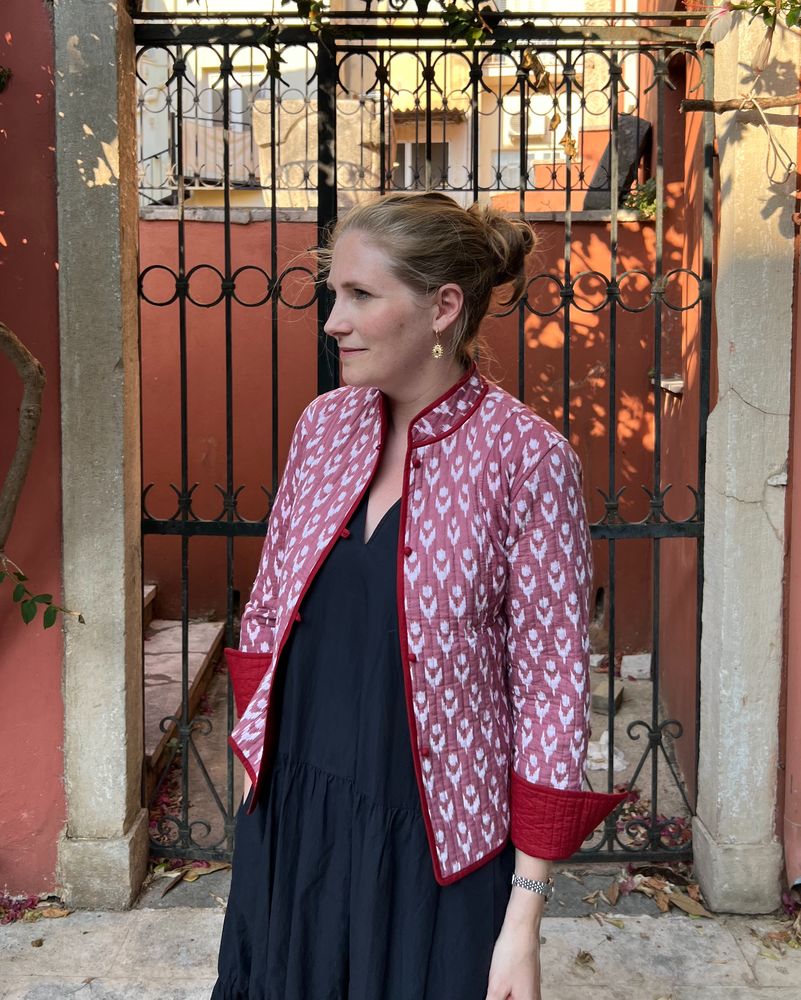 Ikat-Jacke "Daria" in Bordeaux
