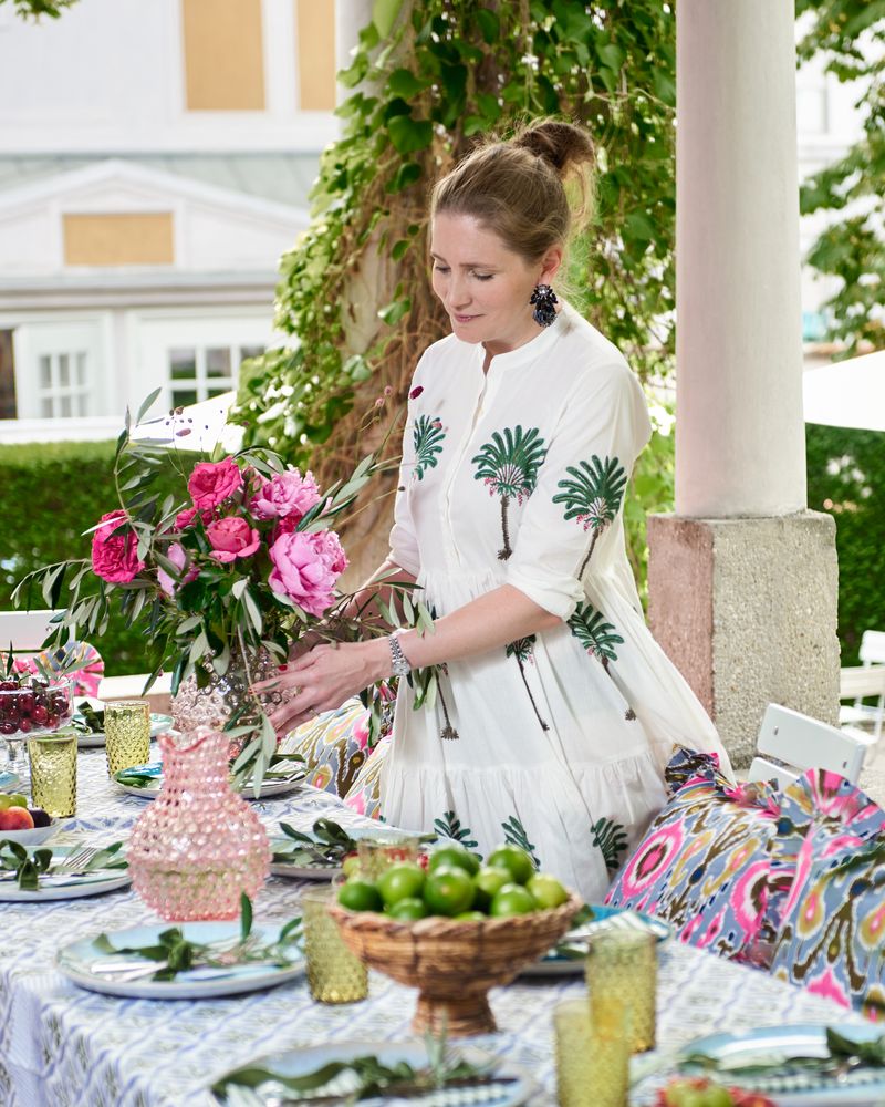 Letzte Größen: Maxikleid "Maxima" mit Palmen