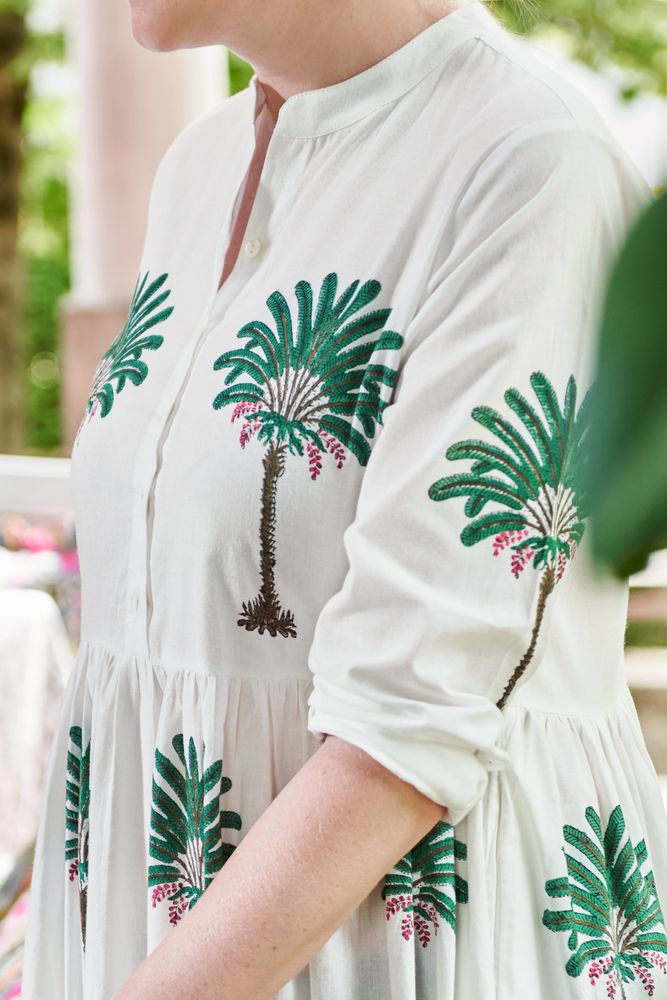 Letzte Größen: Maxikleid "Maxima" mit Palmen