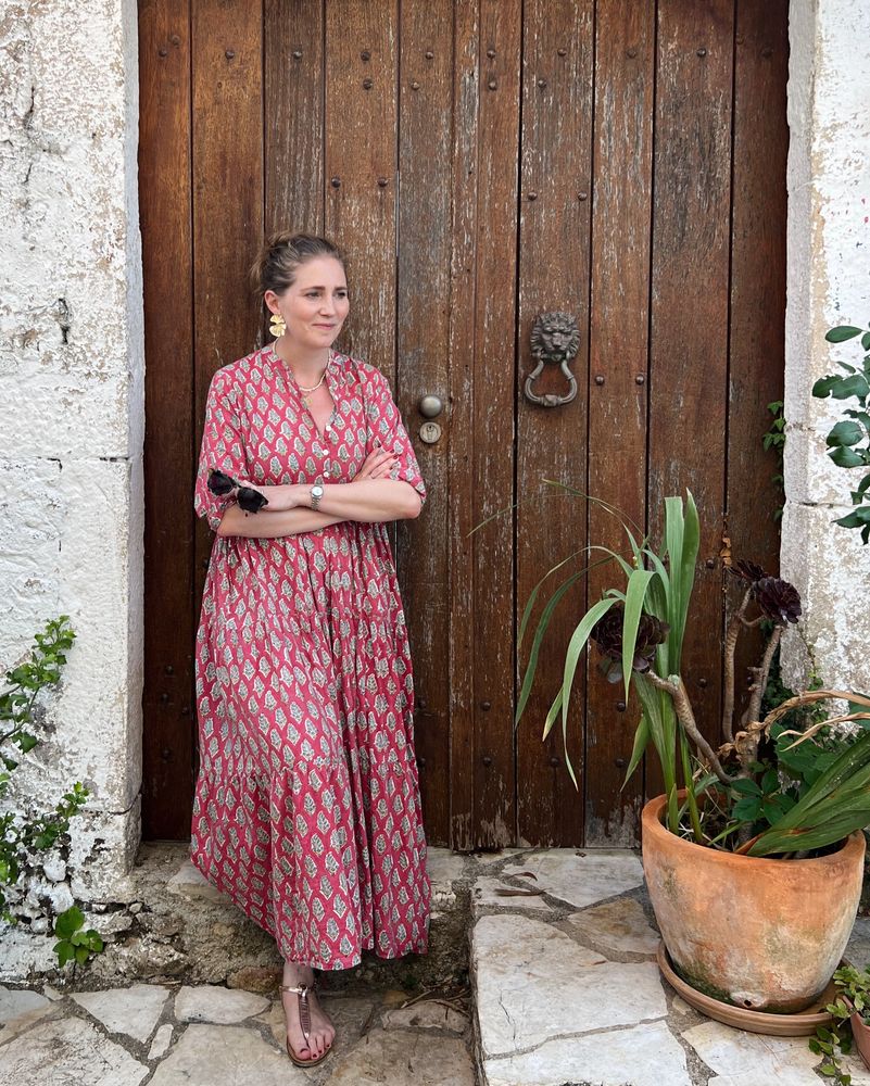 Letzte Größen: Maxikleid "Maxima" in Korallpink
