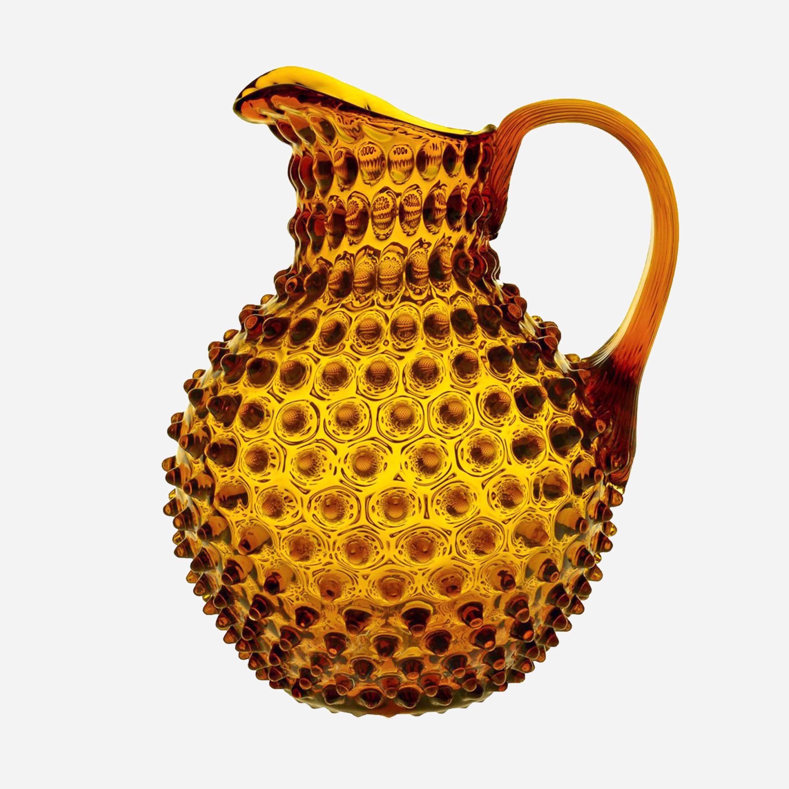 Krug mit Noppen in Bernsteingelb