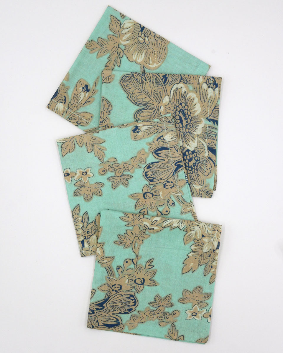 Cocktailservietten "La Mer" Mint (4er)