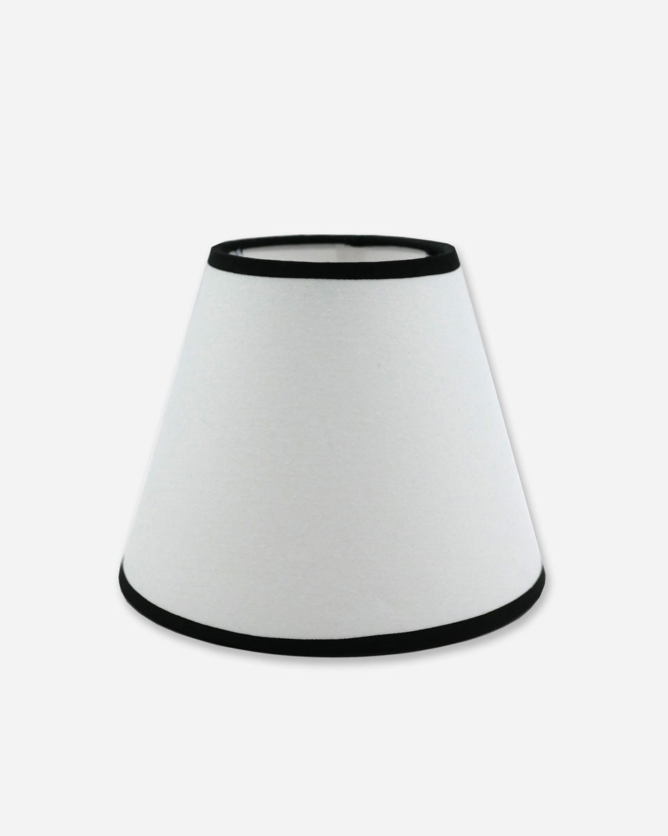Lampenschirm für Akku-Tischleuchte - weiß mit schwarzem Rand