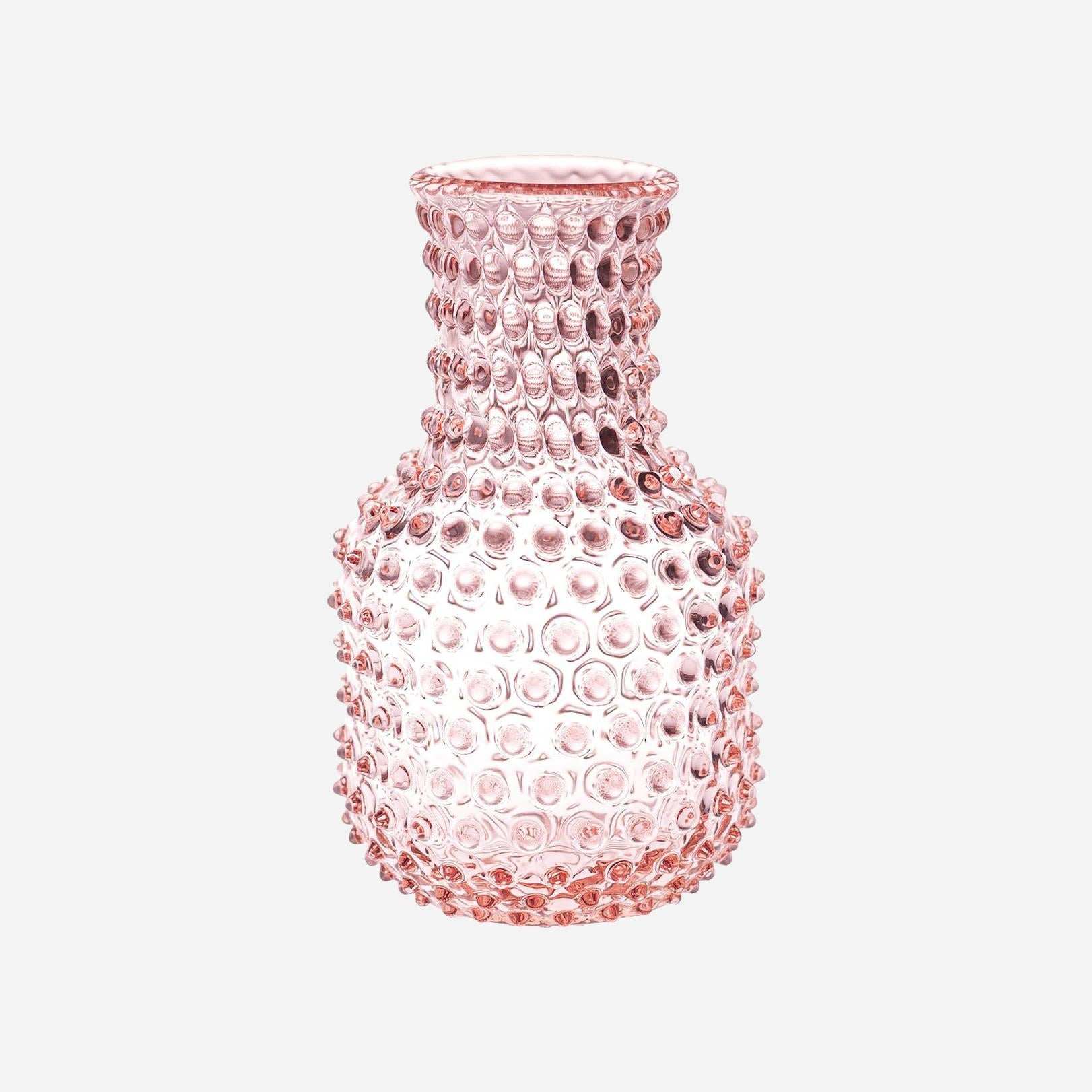 Karaffe / Vase mit Noppen in rosa