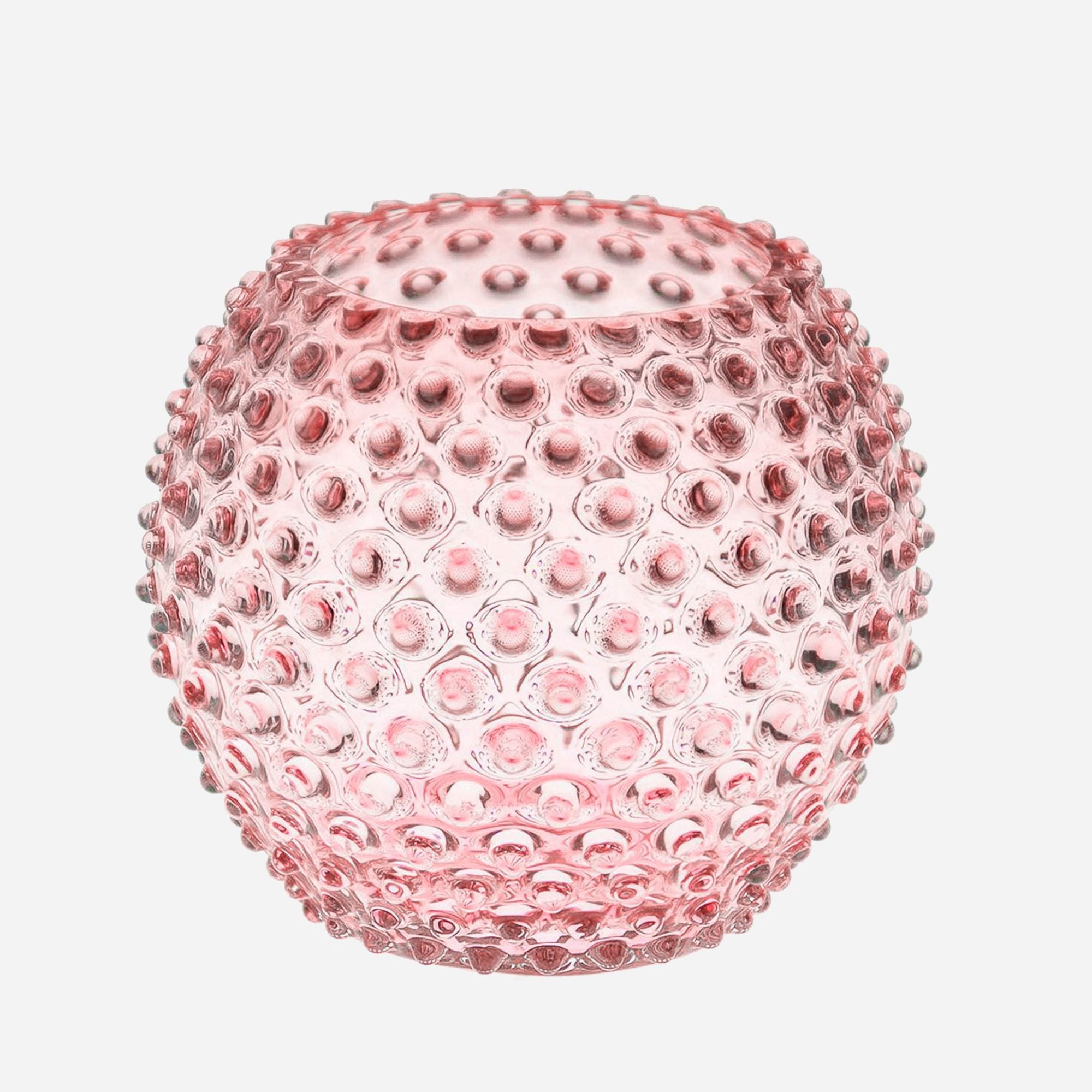 Vase mit Noppen in Rosa