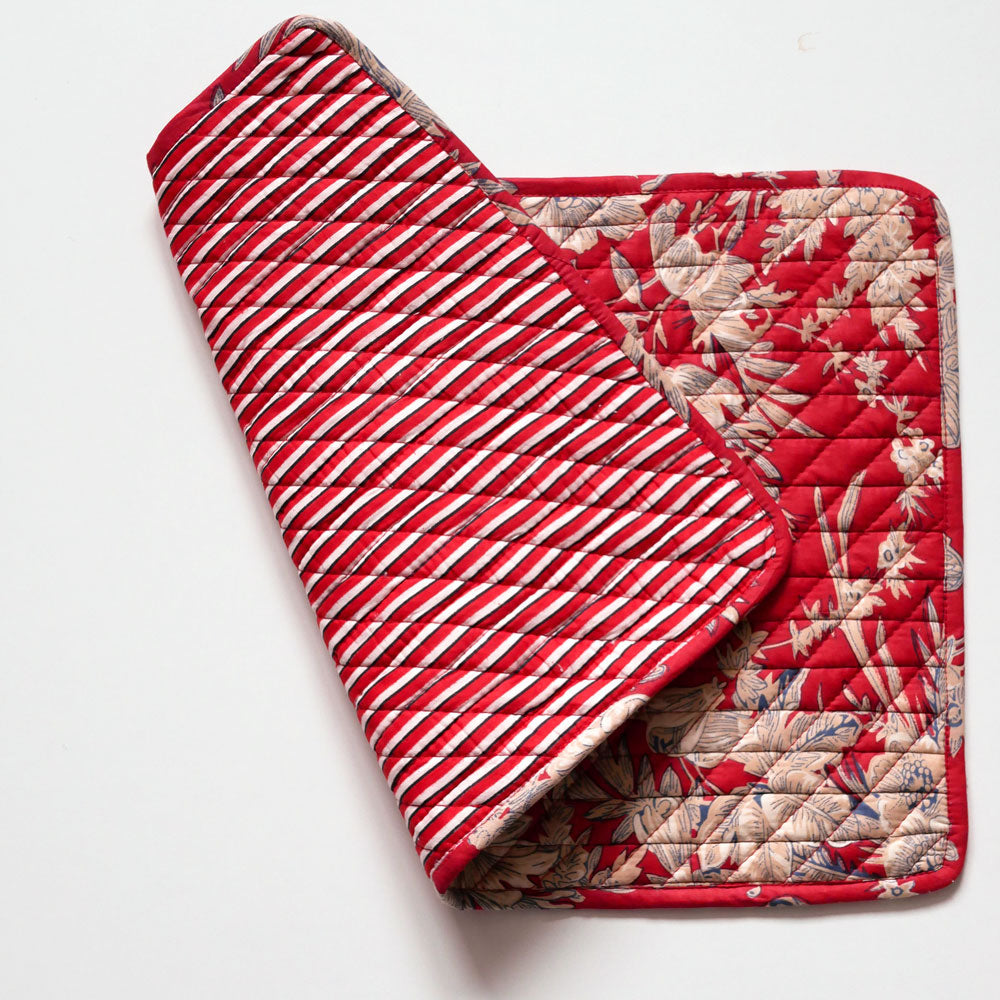 Abgesteppte Tischsets "Rosso" - Zweier-Set