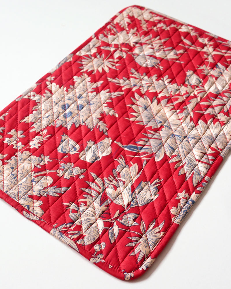 Abgesteppte Tischsets "Rosso" - Zweier-Set