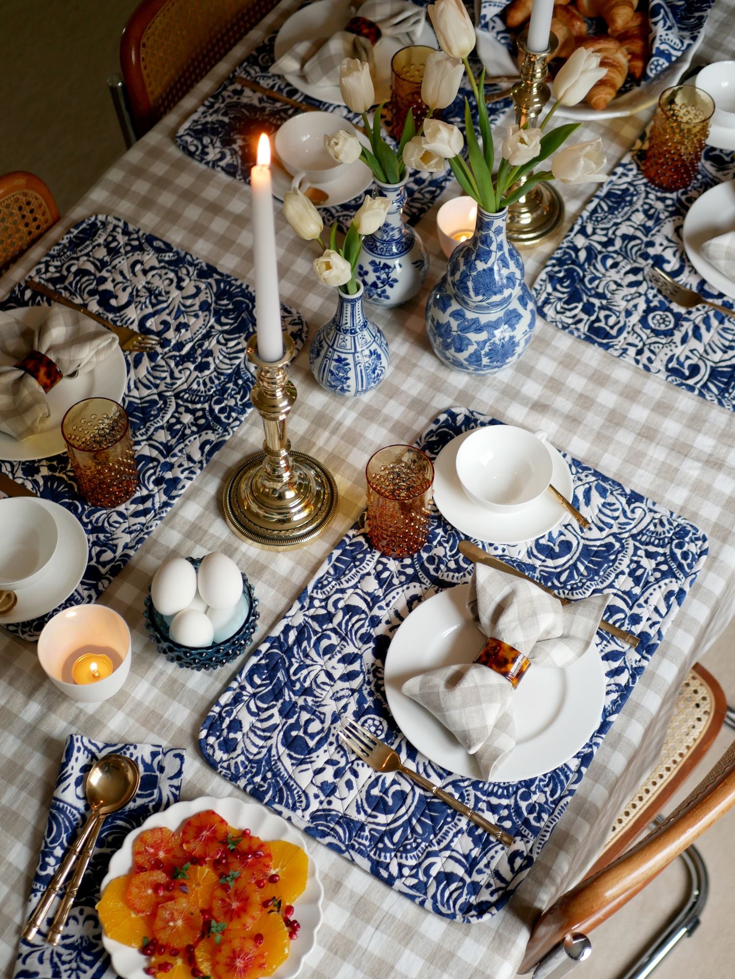 Abgesteppte Tischsets "São Bento" - Zweier-Set