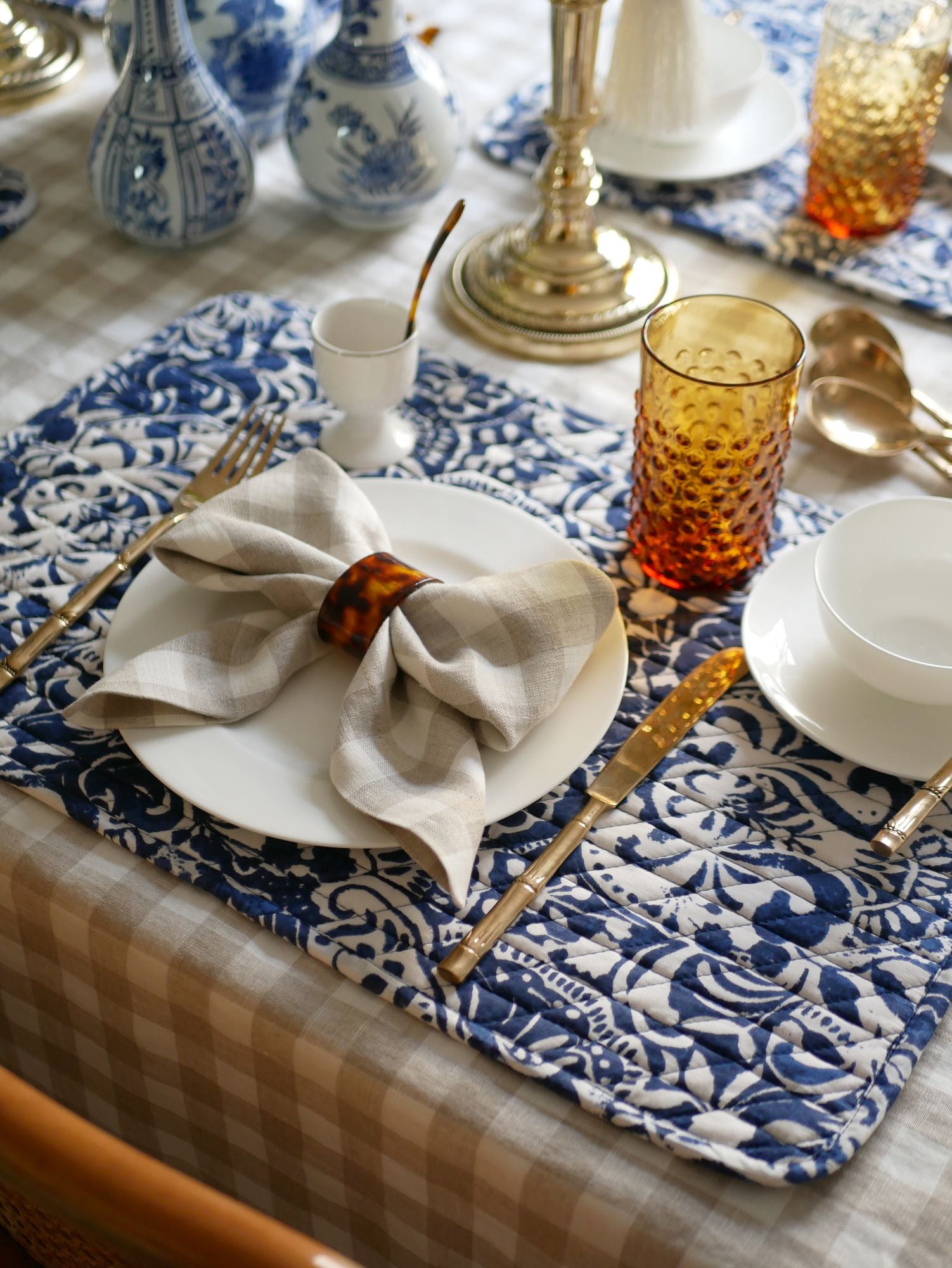 Abgesteppte Tischsets "São Bento" - Zweier-Set