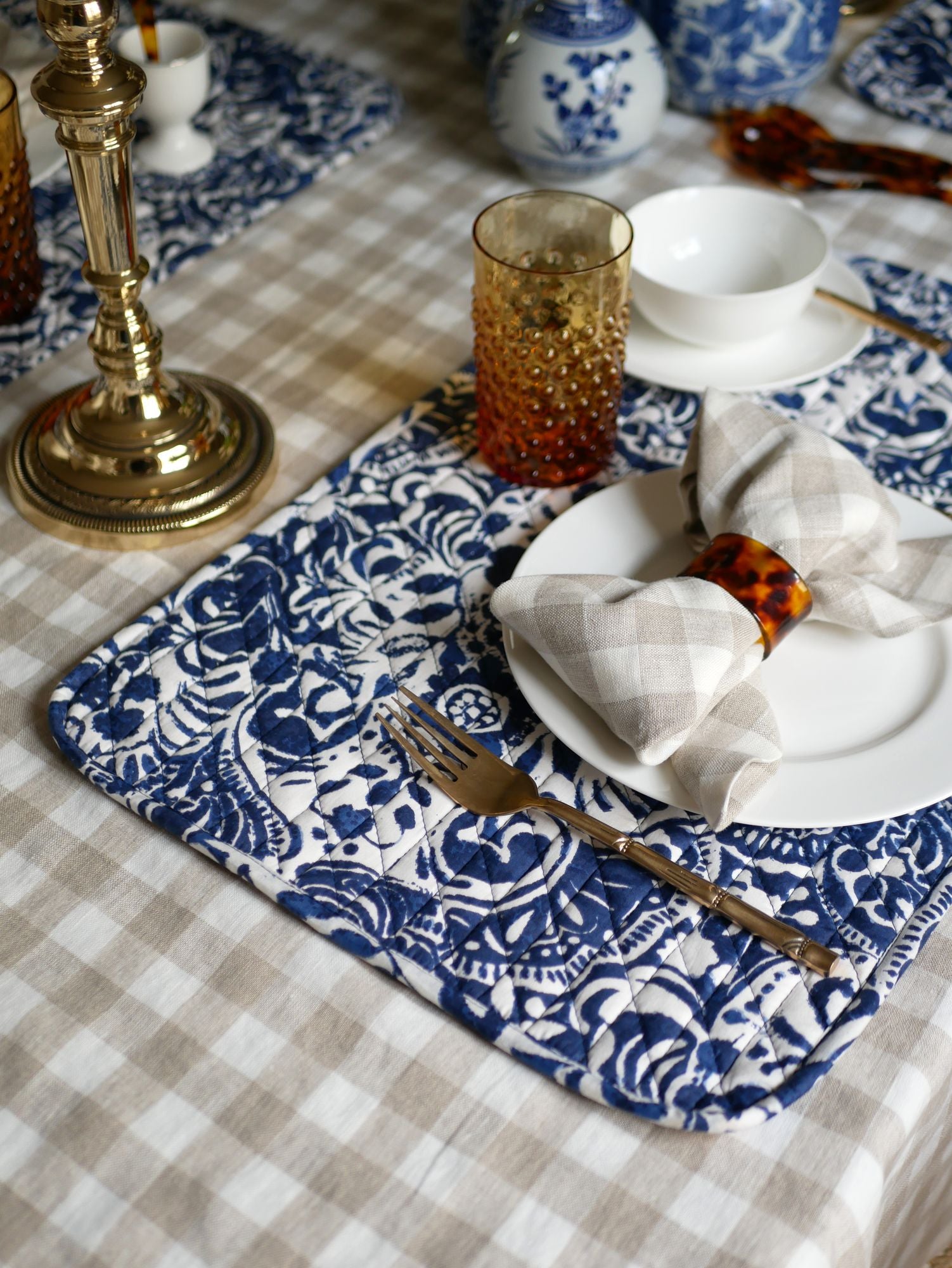 Abgesteppte Tischsets "São Bento" - Zweier-Set