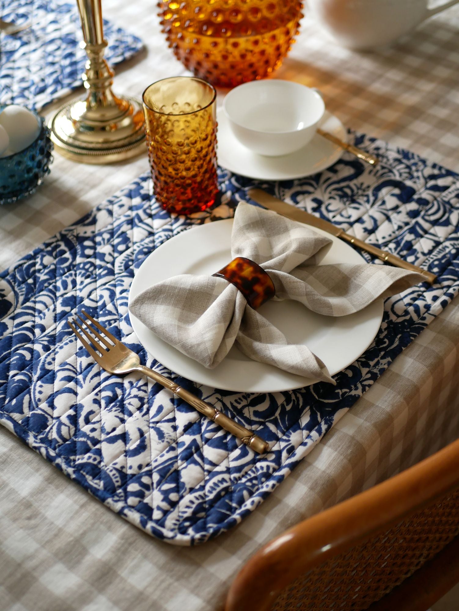 Abgesteppte Tischsets "São Bento" - Zweier-Set